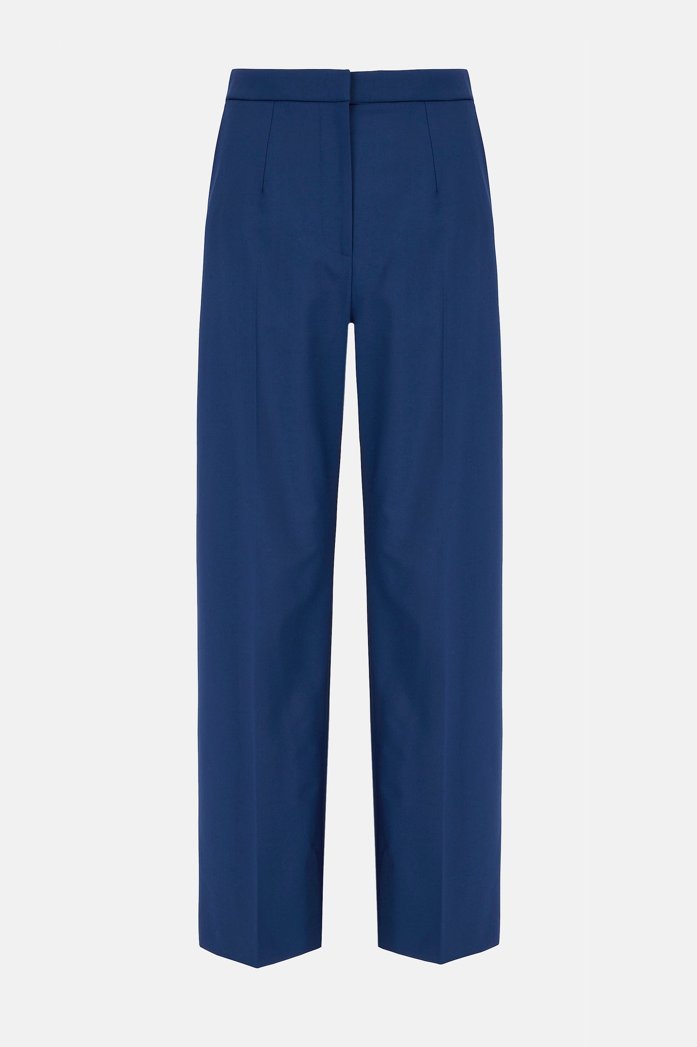 Emilia Wickstead Navy Miggy Trousers In Navy Summer Wool cutout image