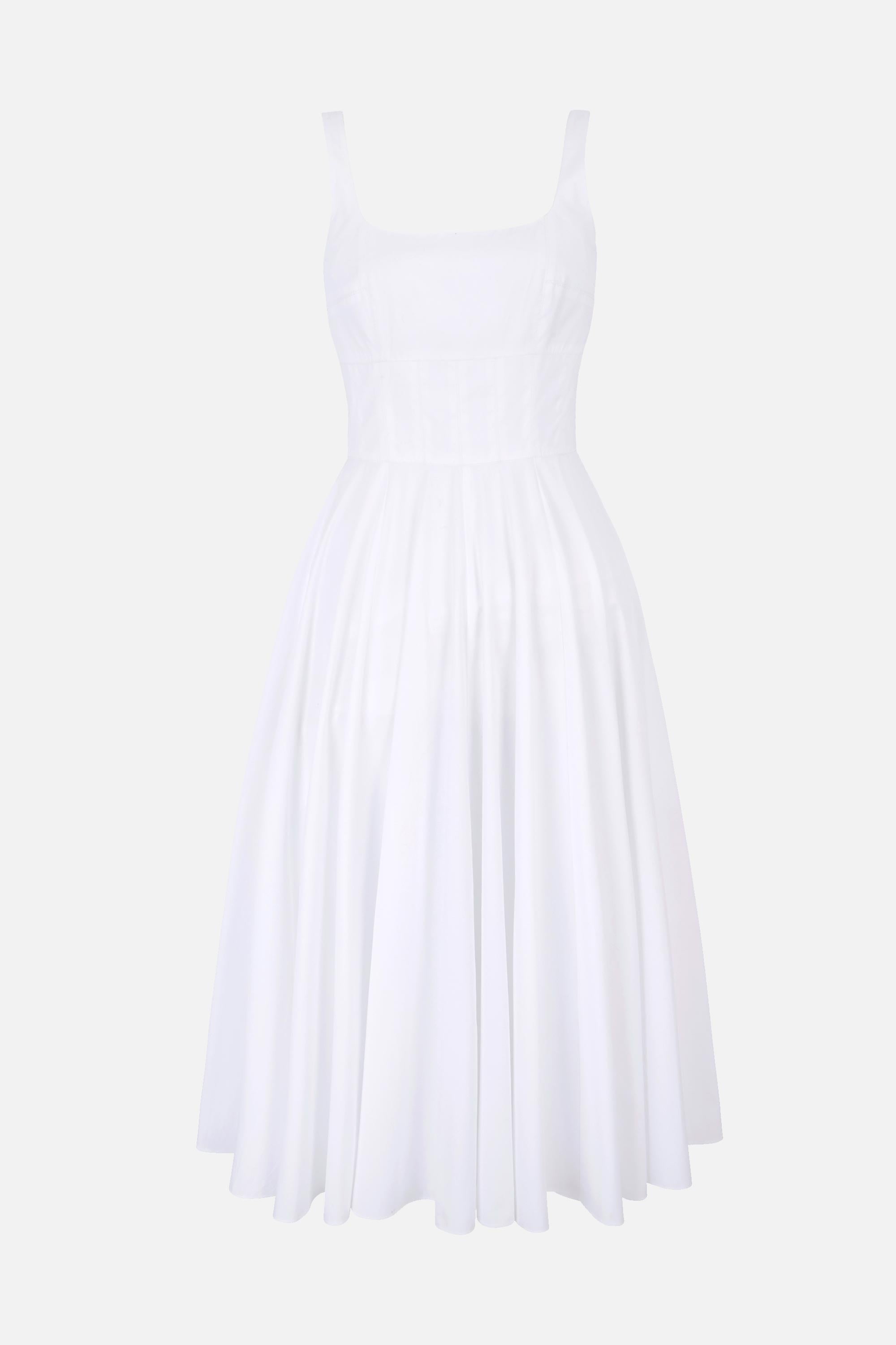 Nikush Dress in White Cotton