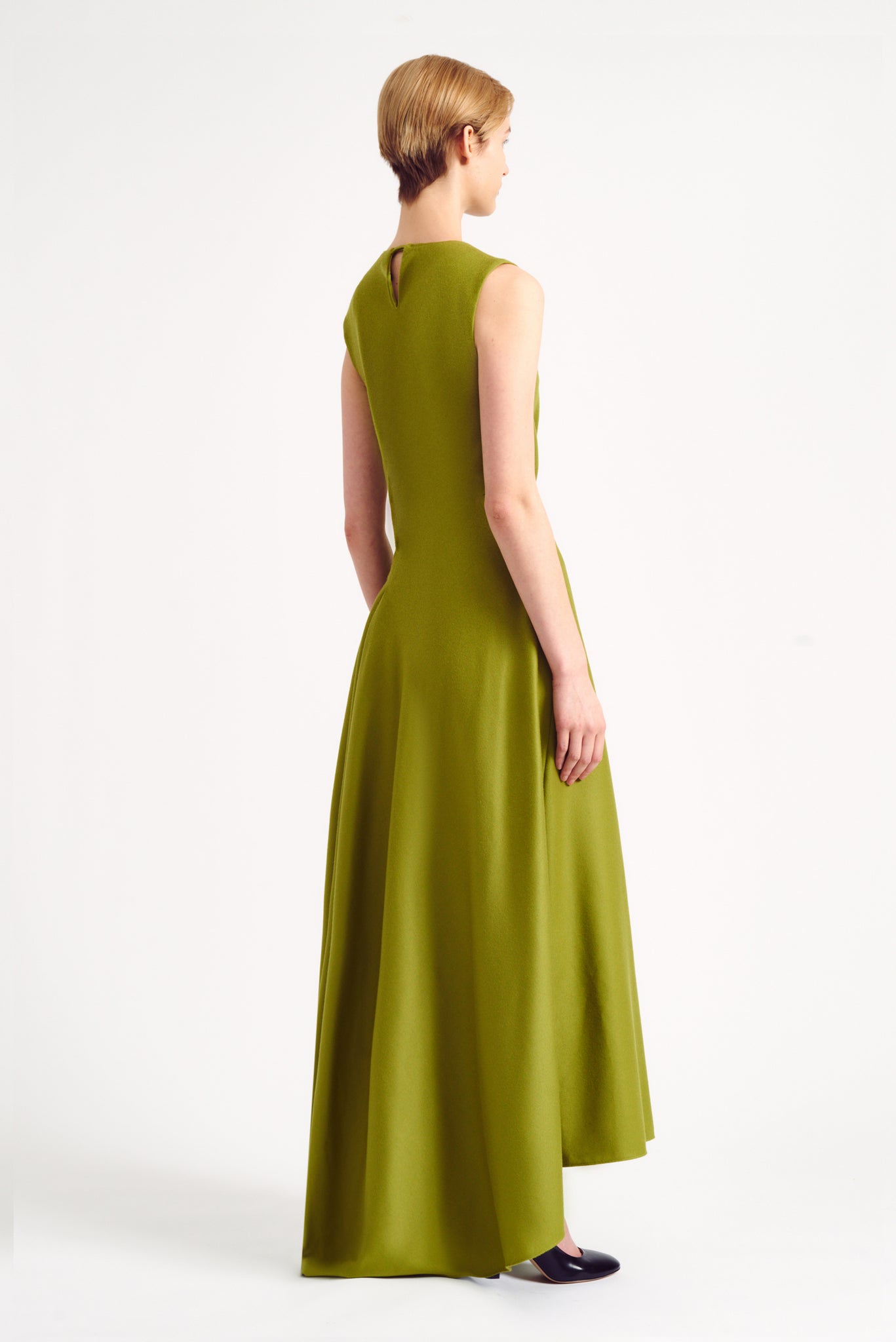 Neha Maxi Dress Chartreuse Flanella | Emilia Wickstead Neha Maxi Dress Chartreuse Flanella | Emilia Wickstead