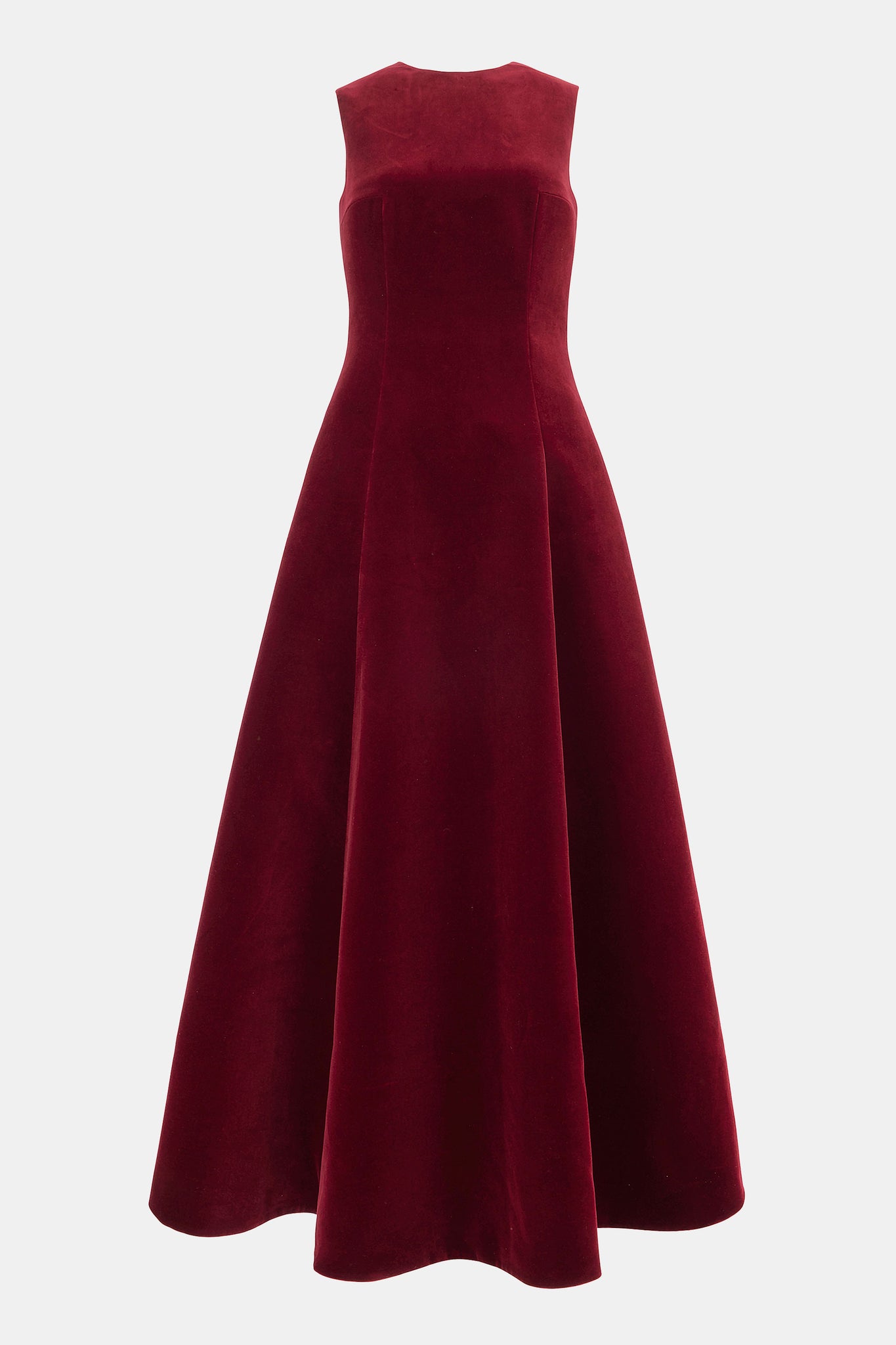 Emilia Wickstead - Nodin Dress In Burgundy Wind Velvet Emilia Wickstead - Nodin Dress In Burgundy Wind Velvet