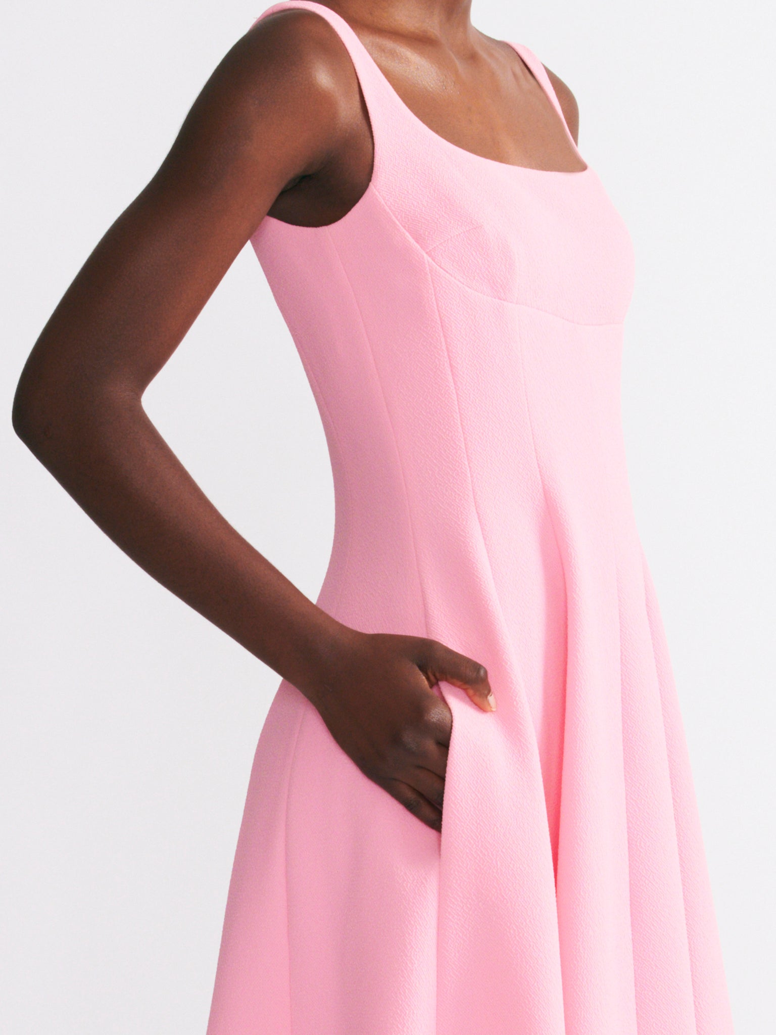 Asia Dress In Pink Double Crepe | Emilia Wickstead
