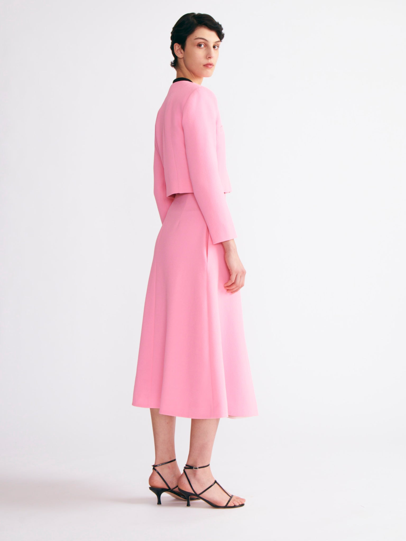 Mirca Jacket In Pink Double Crepe | Emilia Wickstead