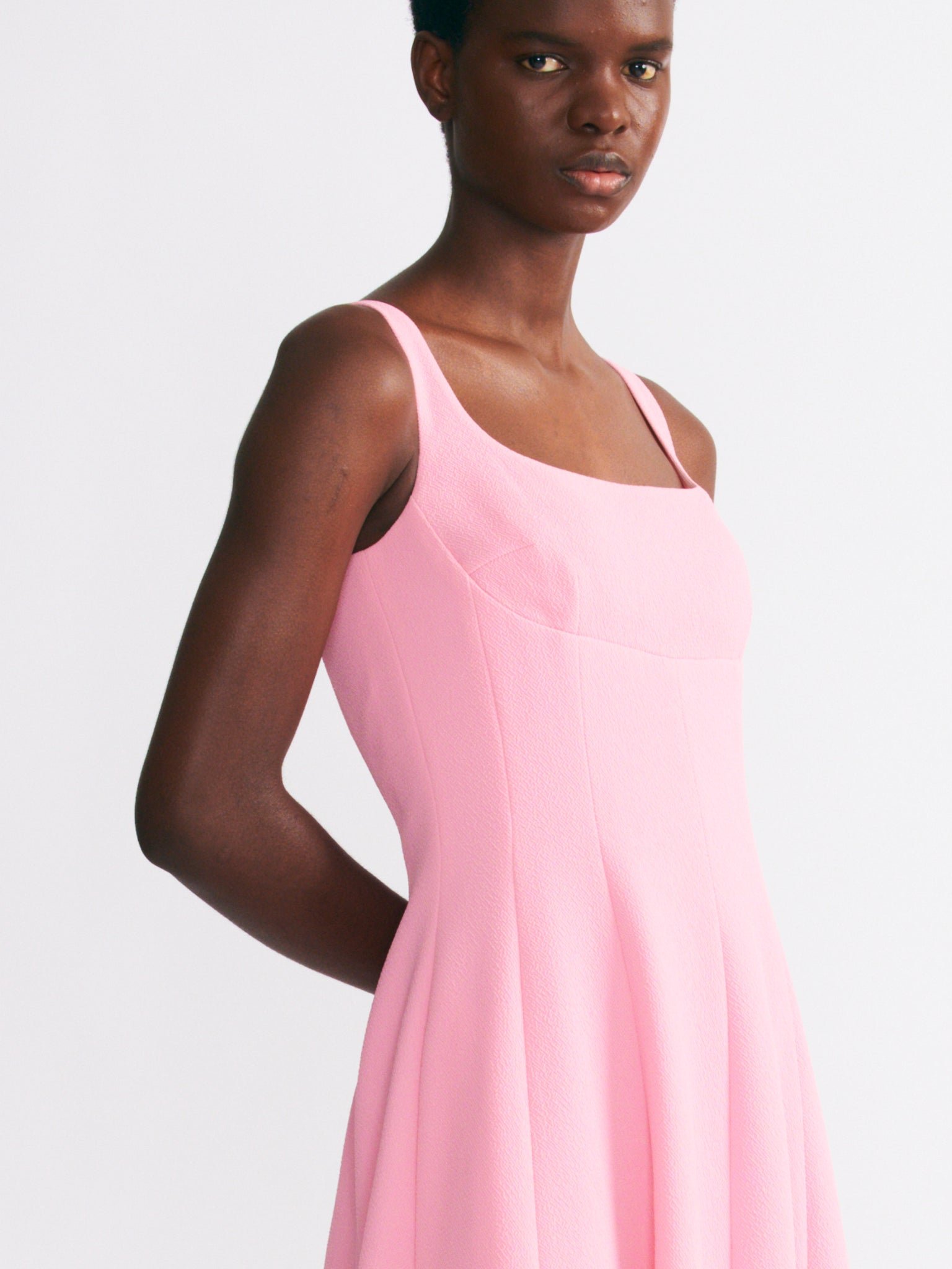 Asia Dress In Pink Double Crepe | Emilia Wickstead