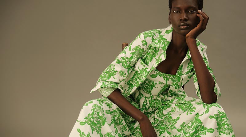 国内発| EMILIA WICKSTEAD レイヤード チェック柄サテンドレス Emilia Wickstead RTW Spring 2022