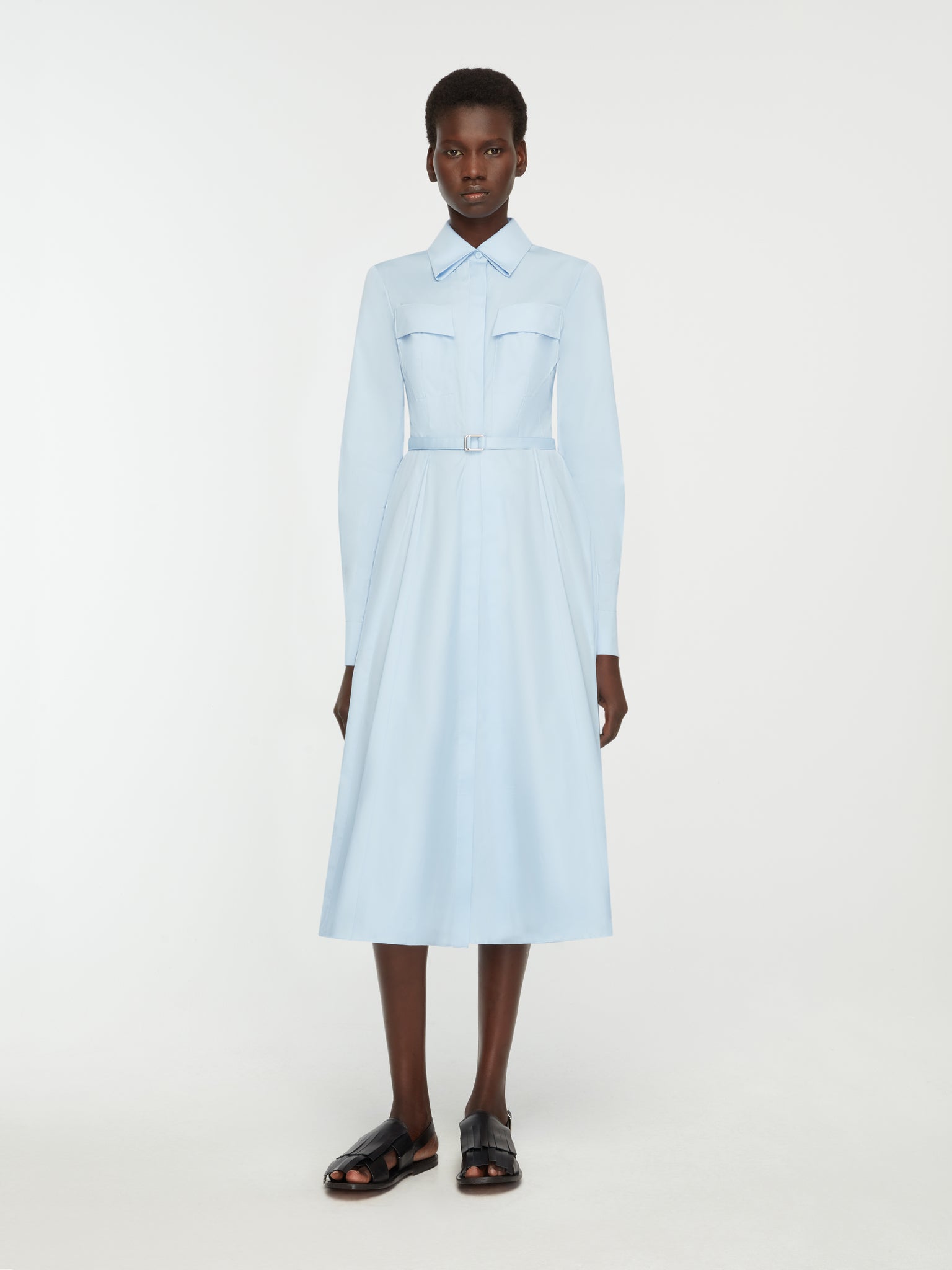 Emmalyna Dress In Blue Cotton