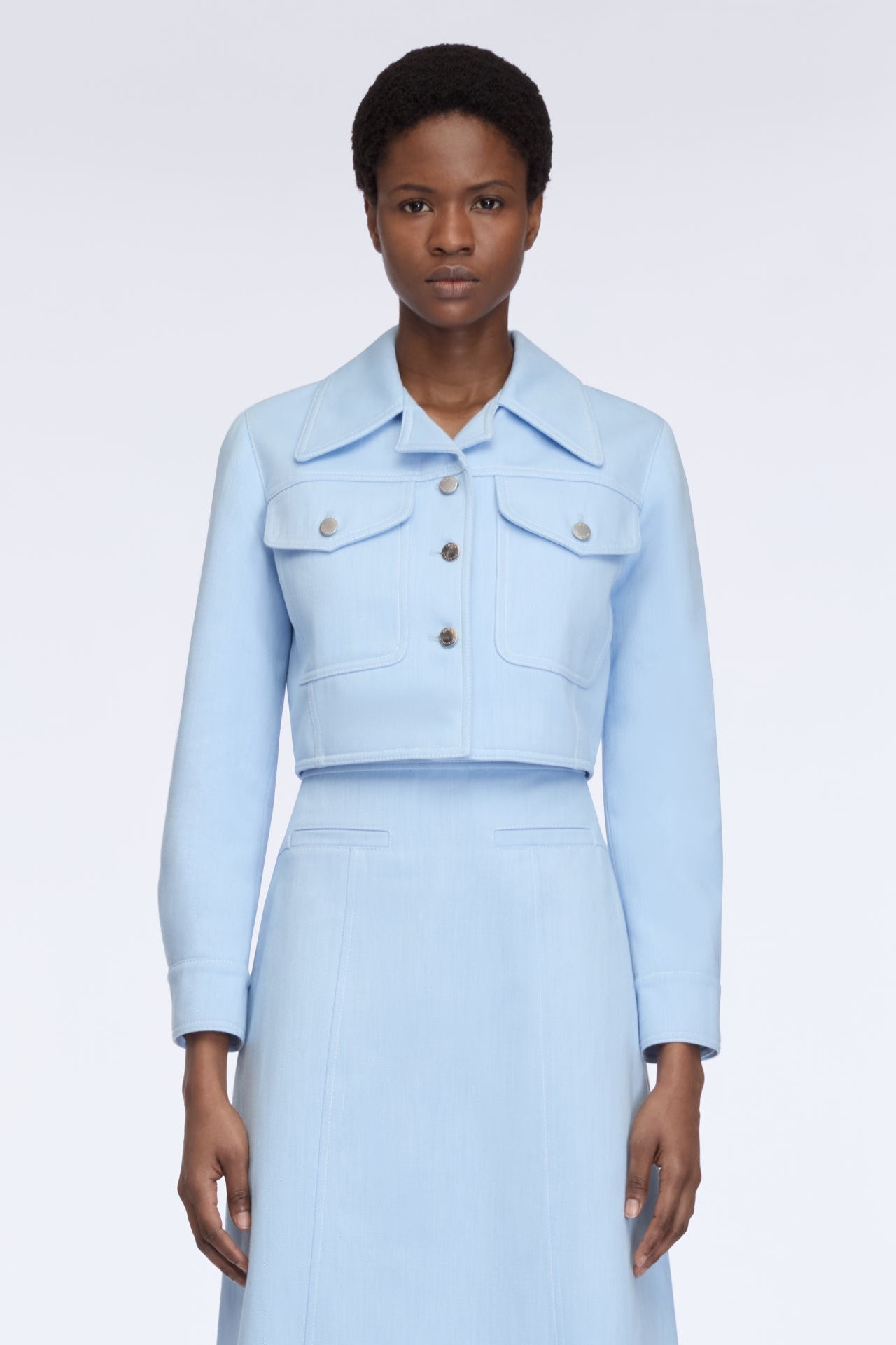 Nics Jacket in Icy Blue Denim– Emilia Wickstead