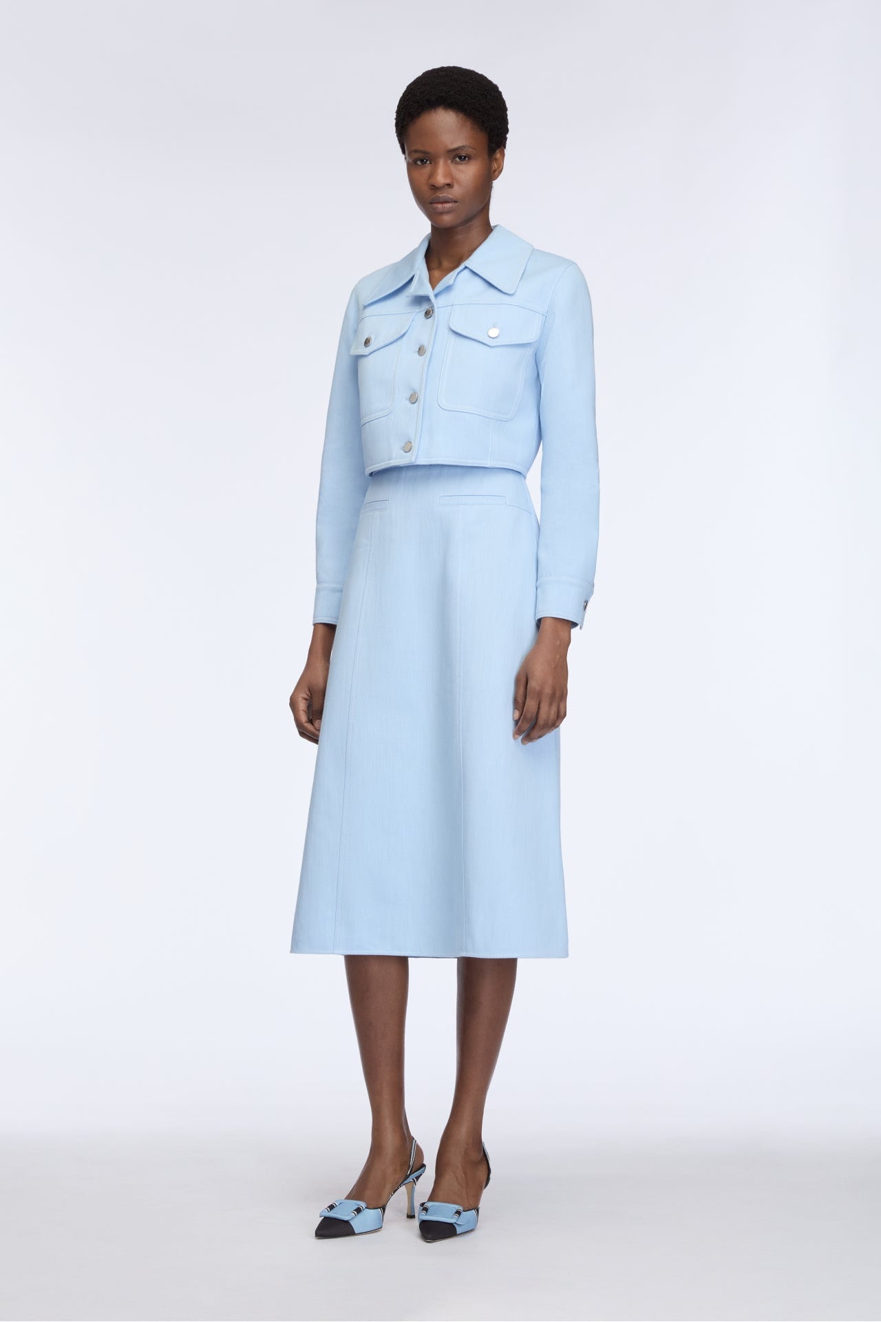 Nics Jacket in Icy Blue Denim– Emilia Wickstead