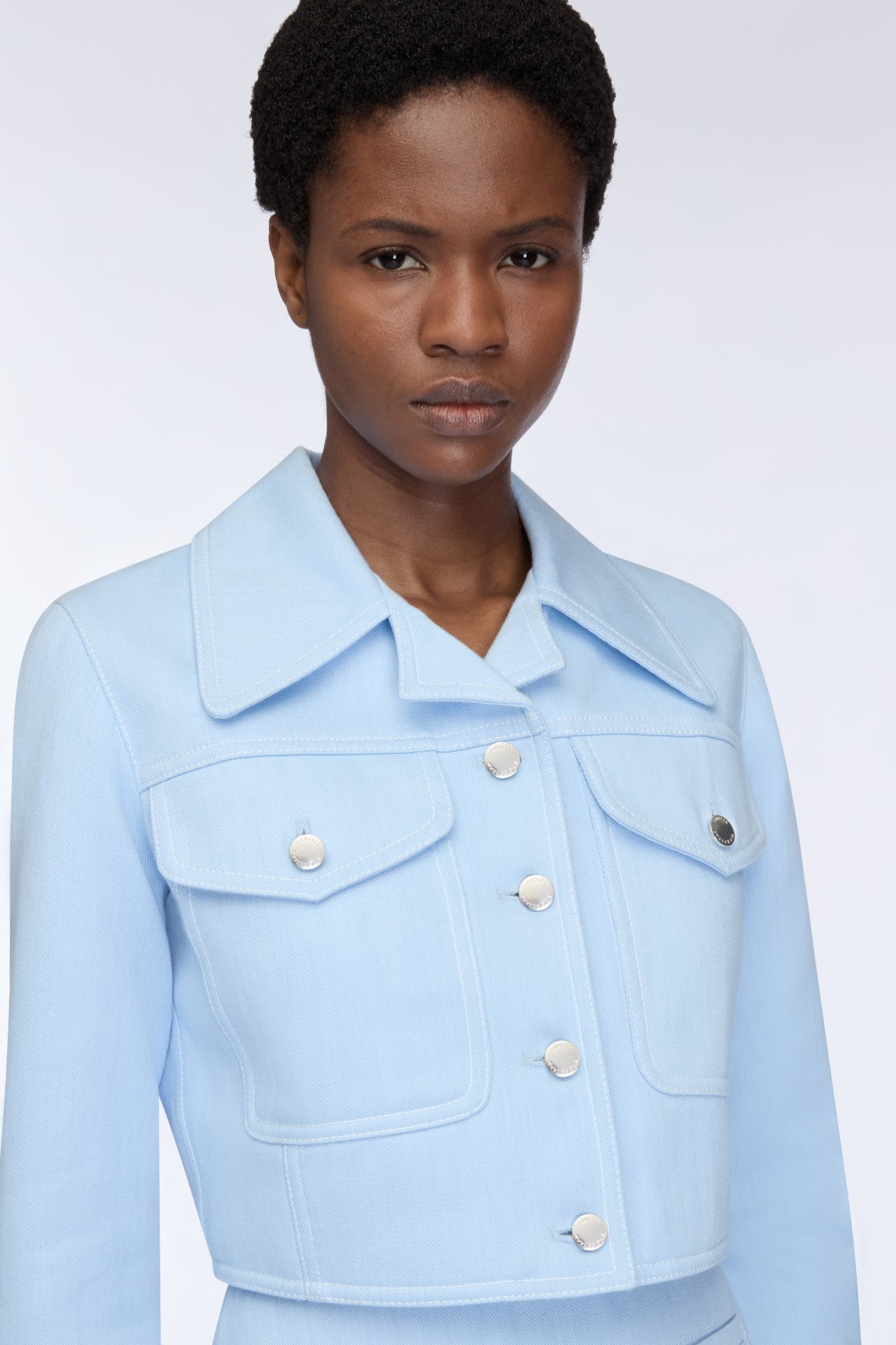 Nics Jacket in Icy Blue Denim– Emilia Wickstead