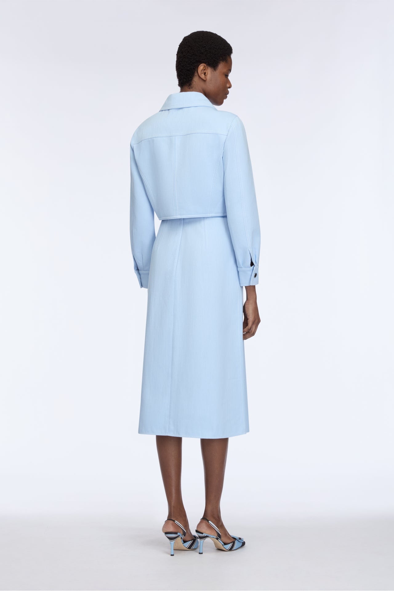 Nics Jacket in Icy Blue Denim– Emilia Wickstead