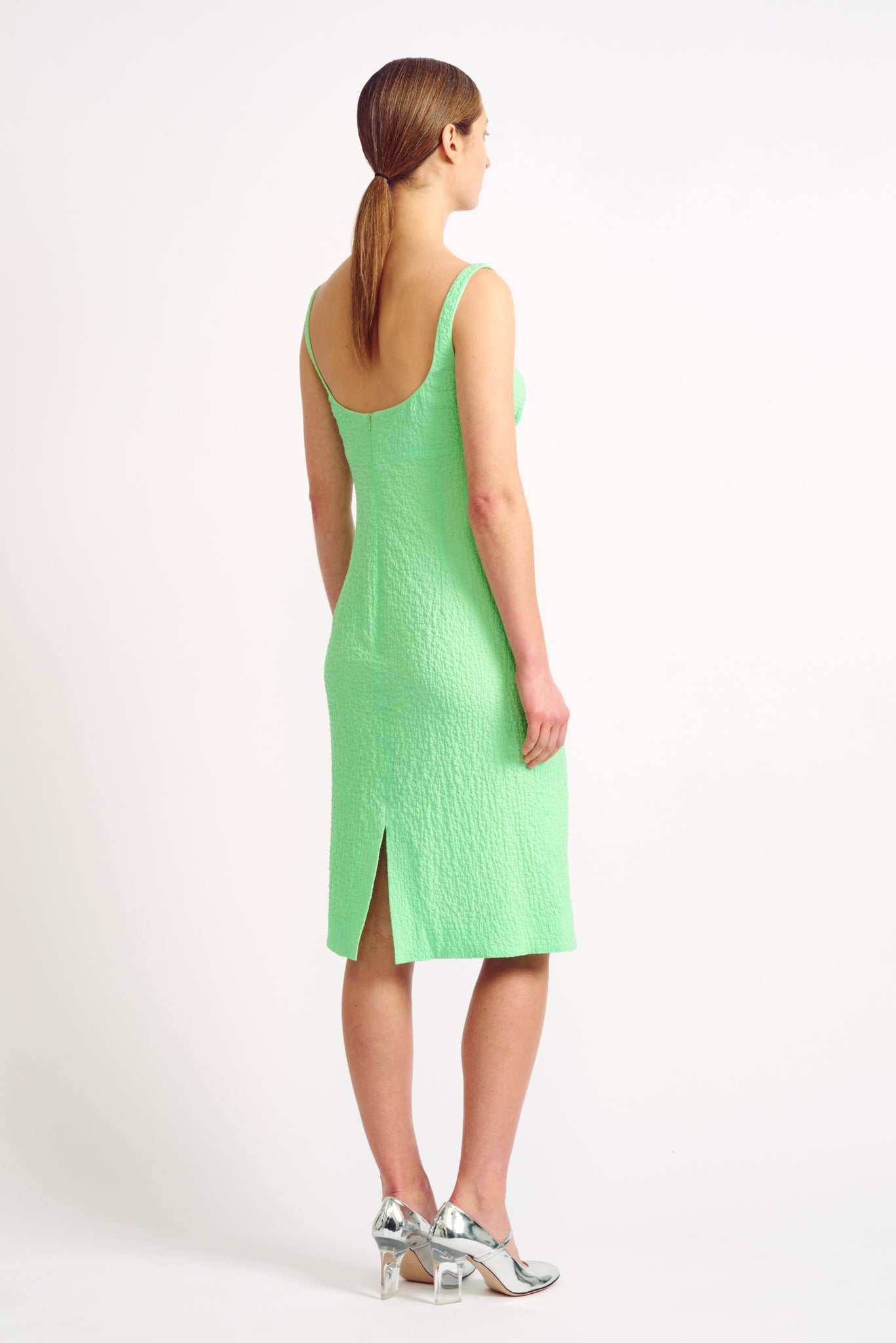 mint cotton dress Mint Green Checks Handspun Cotton Deep V-Neck Cami Maxi Dress 38" / Regular (5'2"