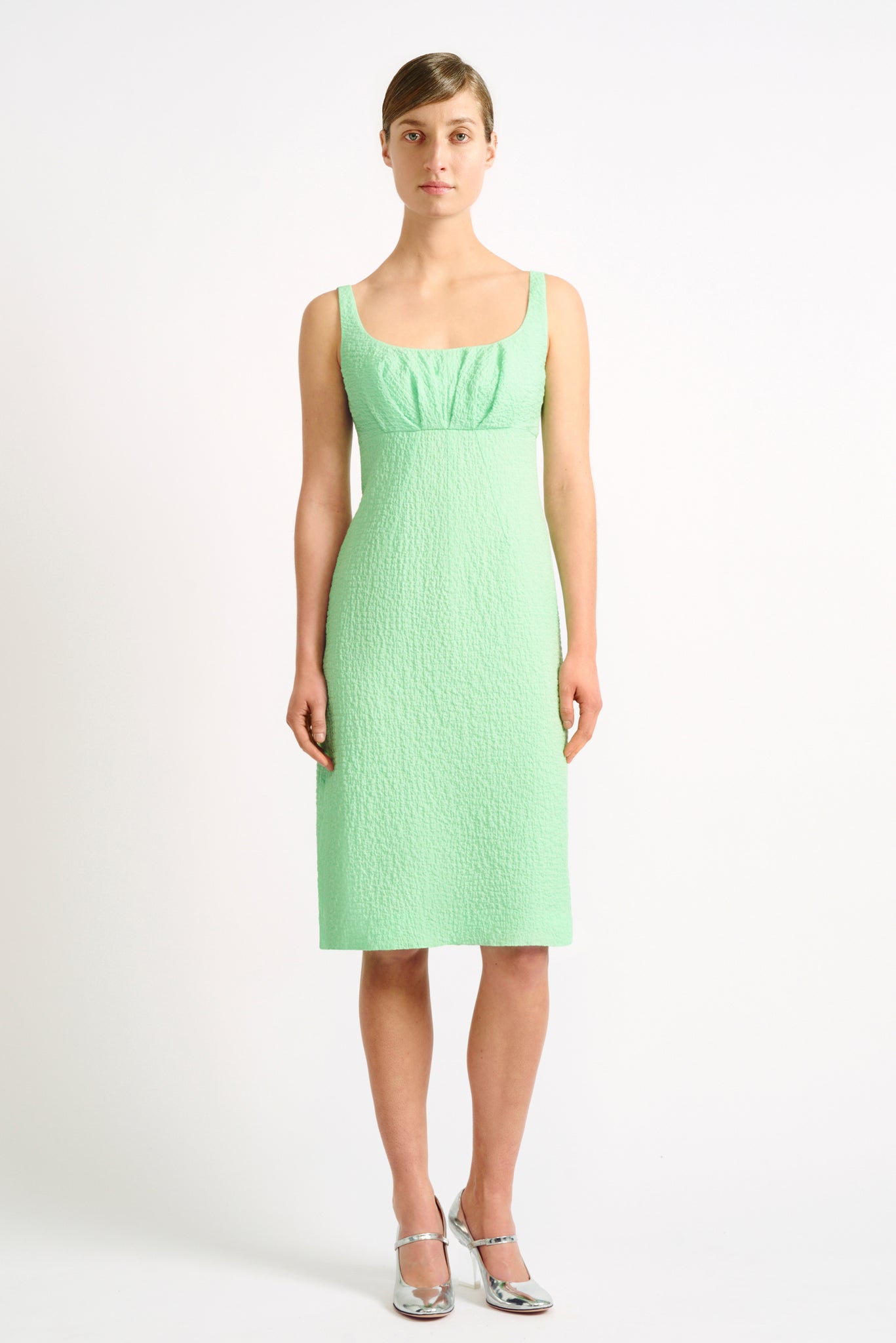 mint cotton dress Mint Green Vintage Cotton Flex Dress