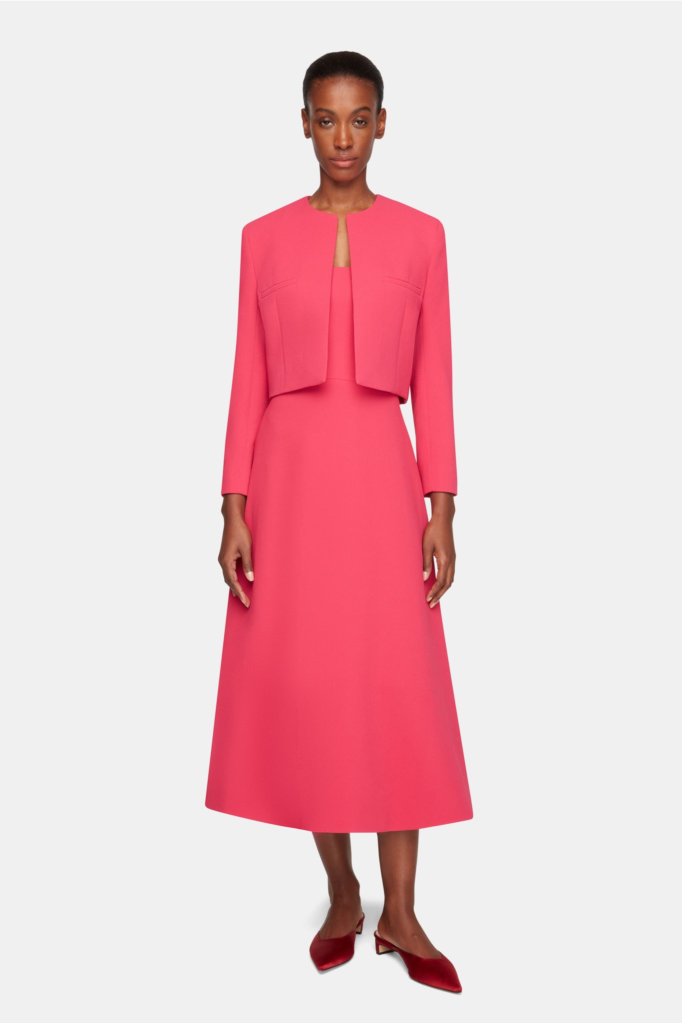 pink ascot dress Ascot Style A-Line Midi Dress for Special Occasions Purple / XL