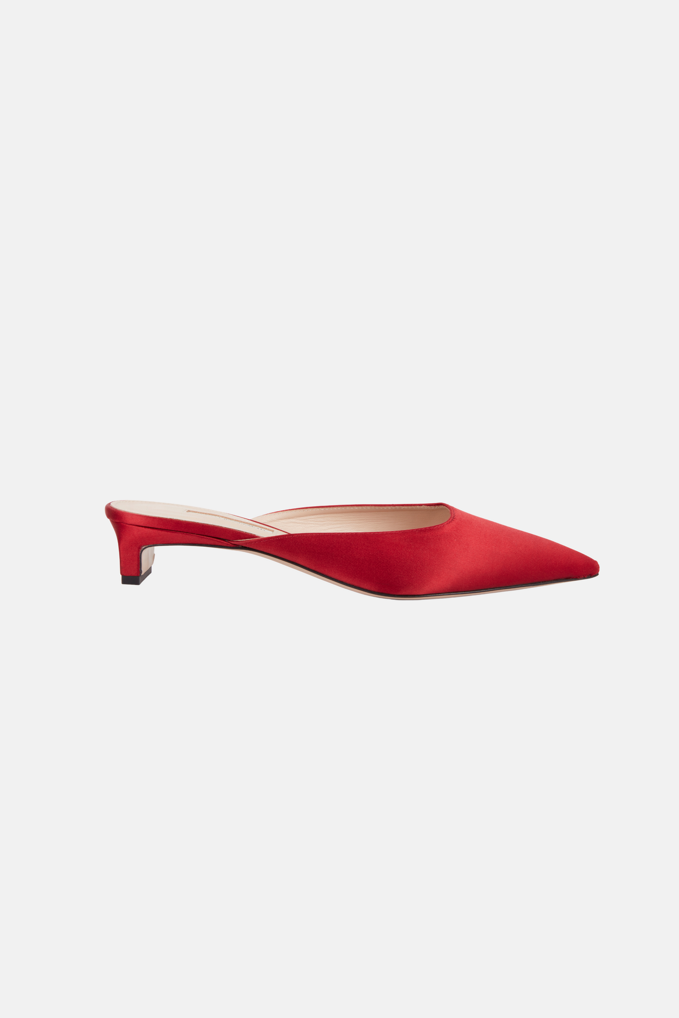 Katy Shoe In Red Satin | Emilia Wickstead