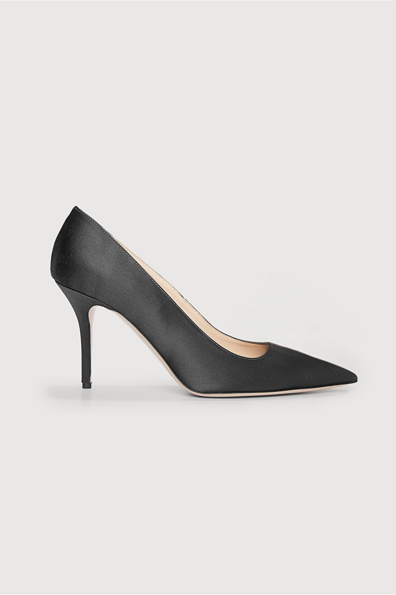 Sophia Heel In Black Satin | Emilia Wickstead