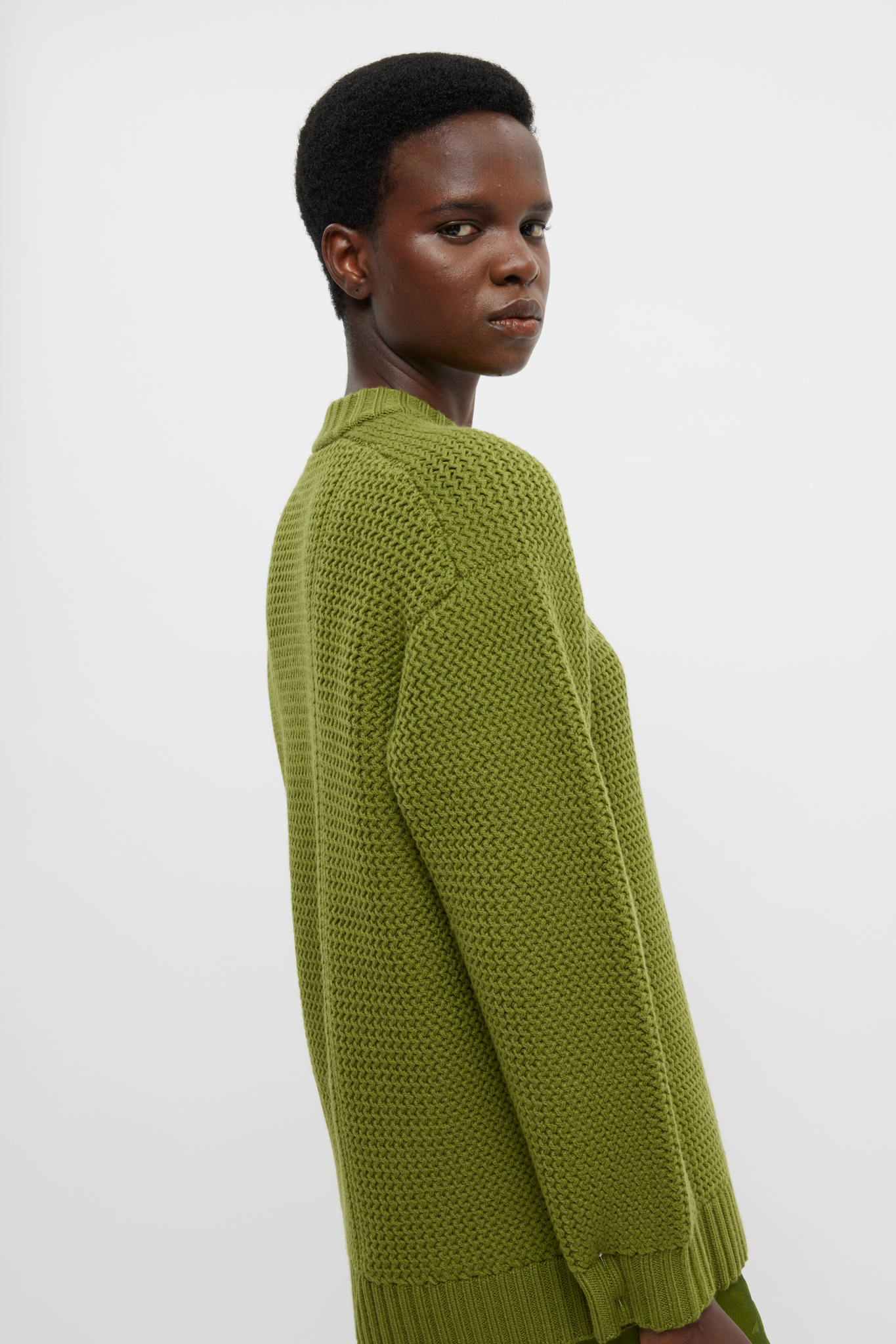 Combey Knit In Green Cashfeel | Emilia Wickstead