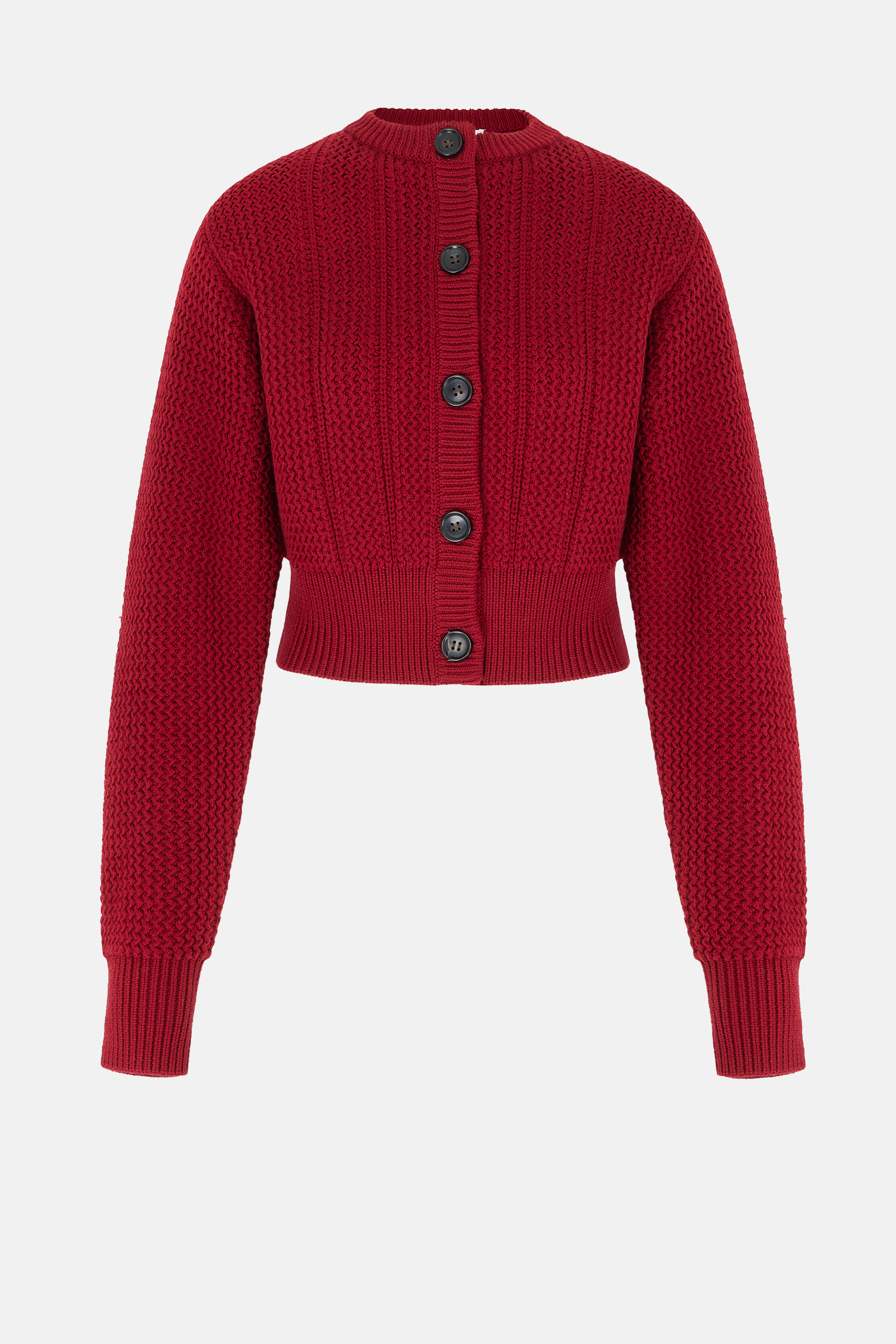 Albert Knit In Deep Red Cashfeel