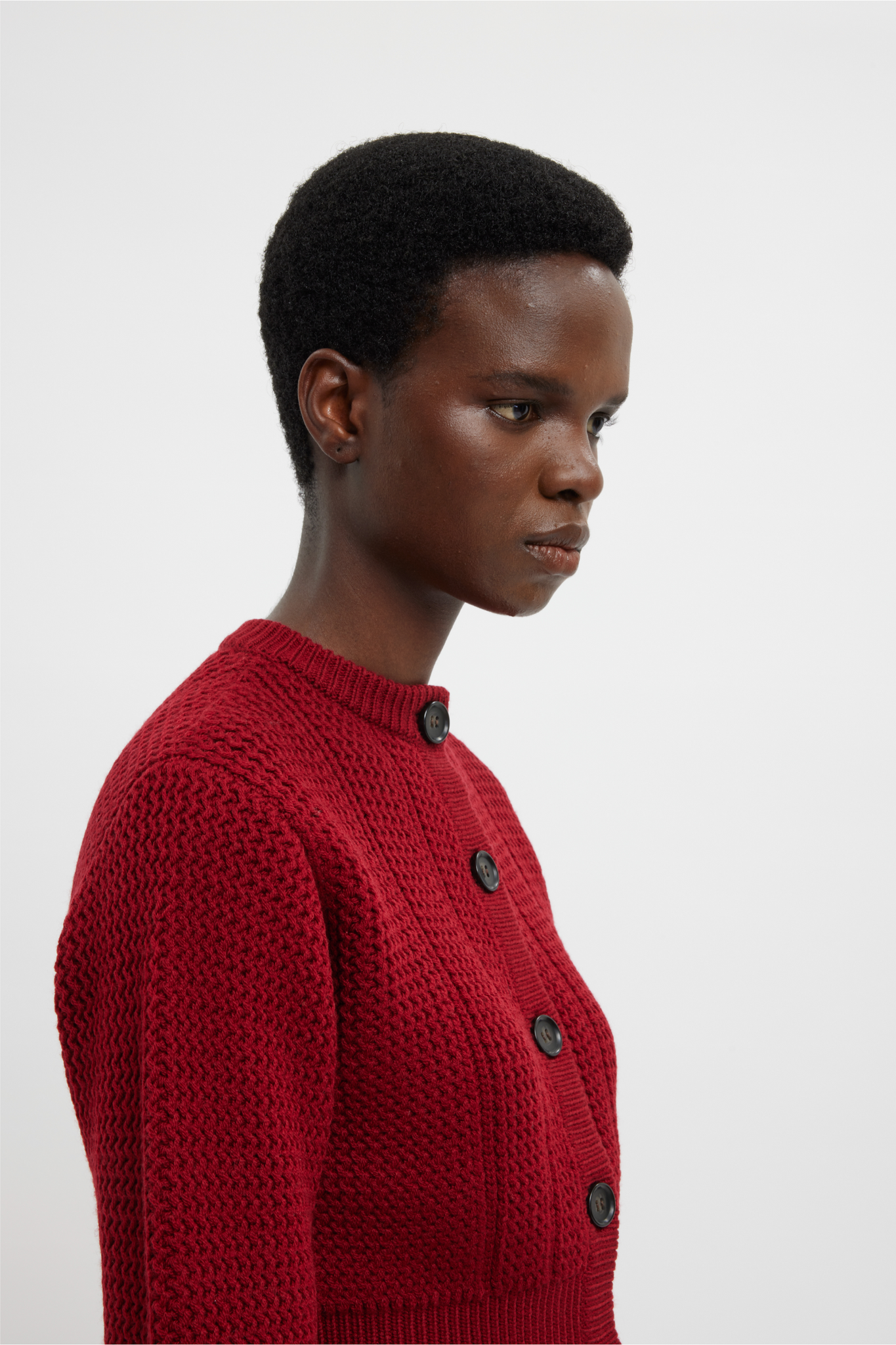 Albert Knit In Deep Red Cashfeel | Emilia Wickstead