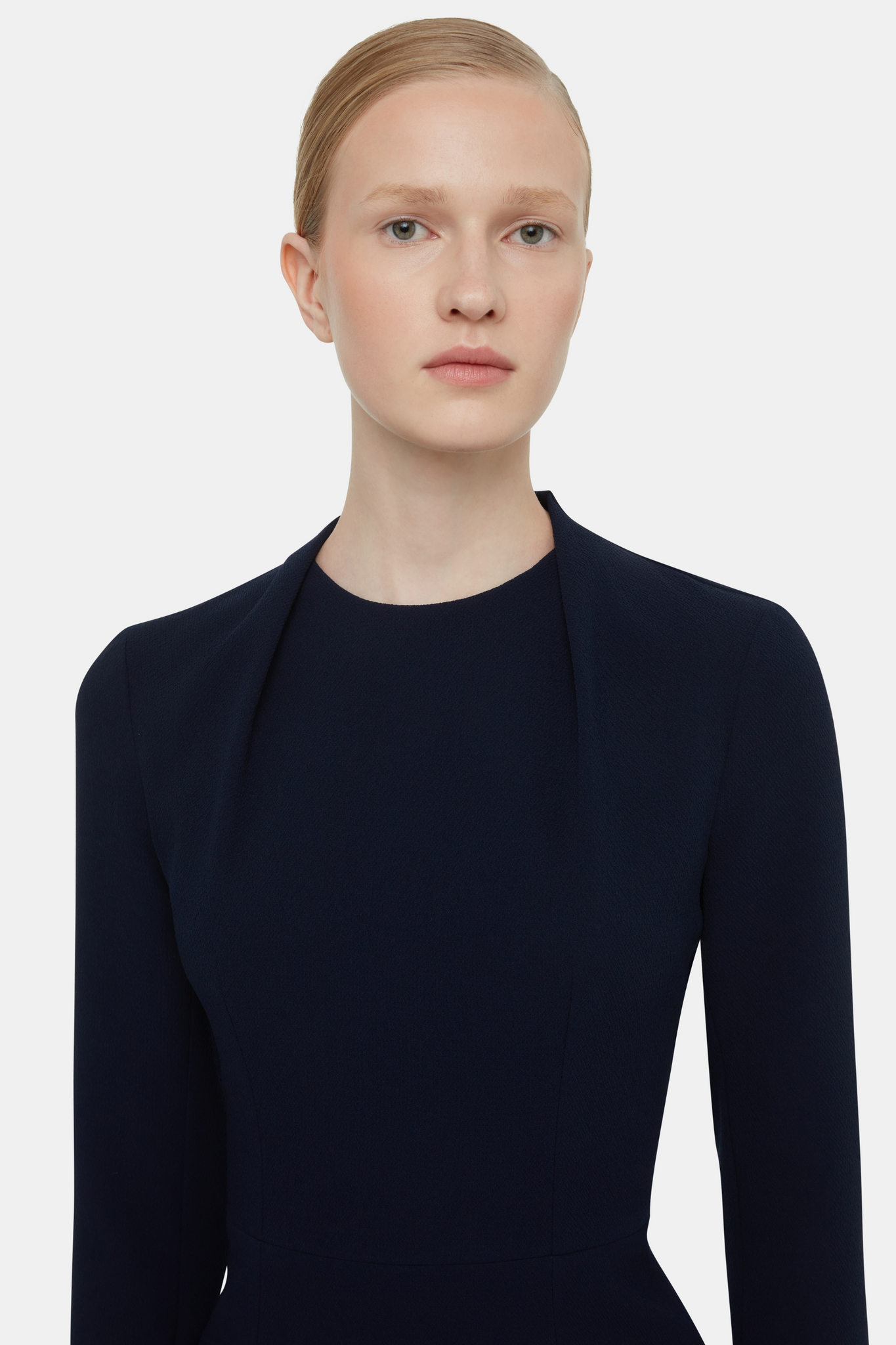 Seneca Dress In Midnight Double Crepe | Emilia Wickstead