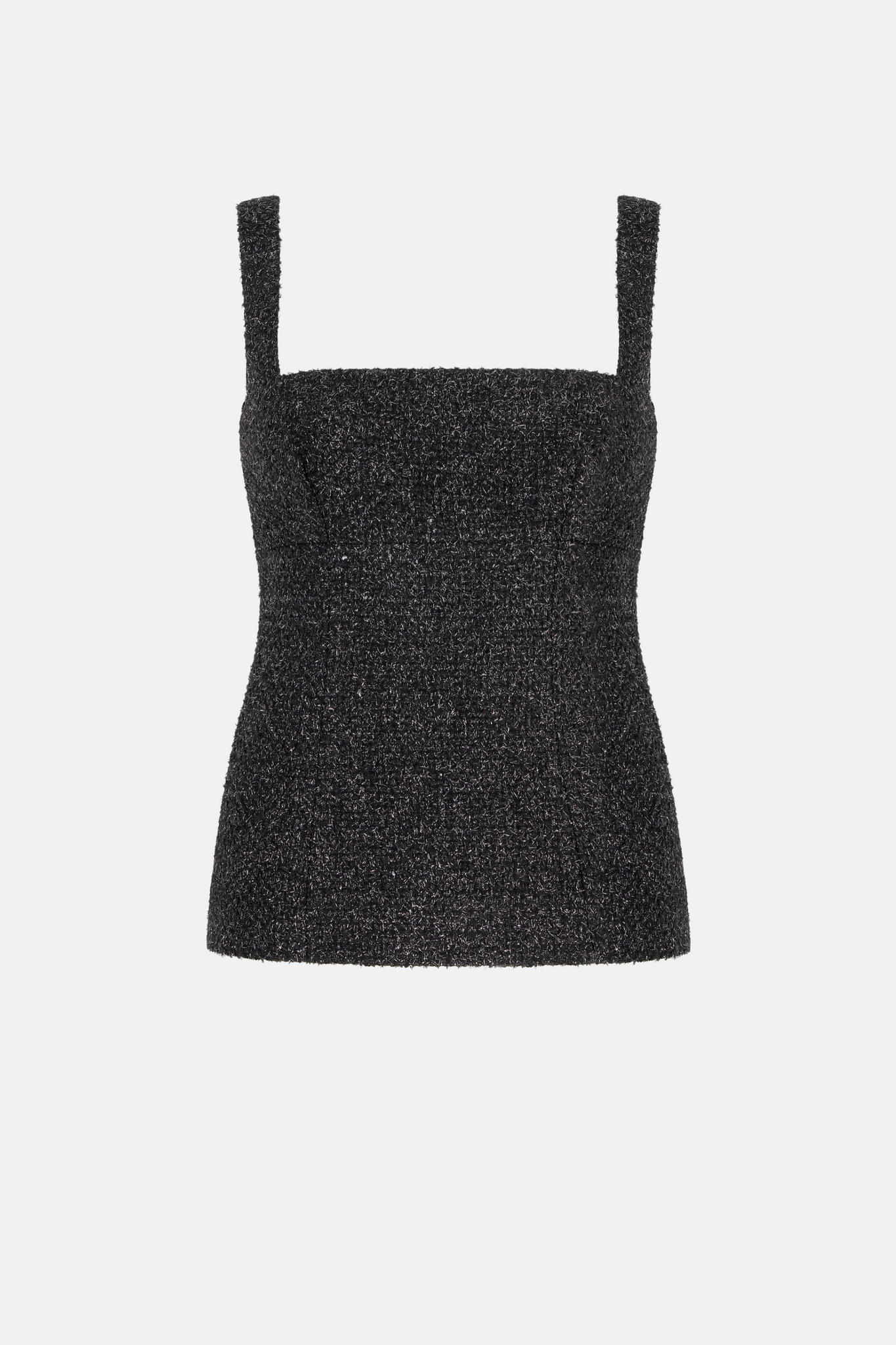 Trixie Top In Black Disco Tweed | Emilia Wickstead