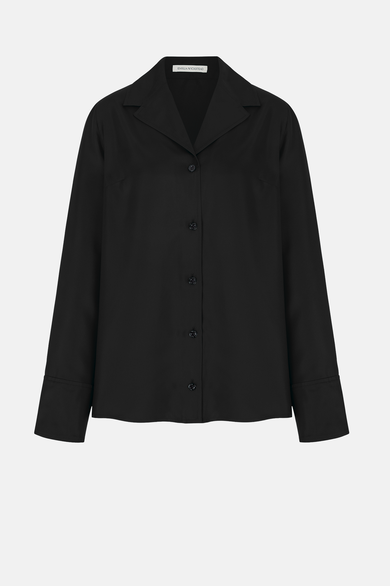 Valcavi Jacket In Black Silk Twill | Emilia Wickstead