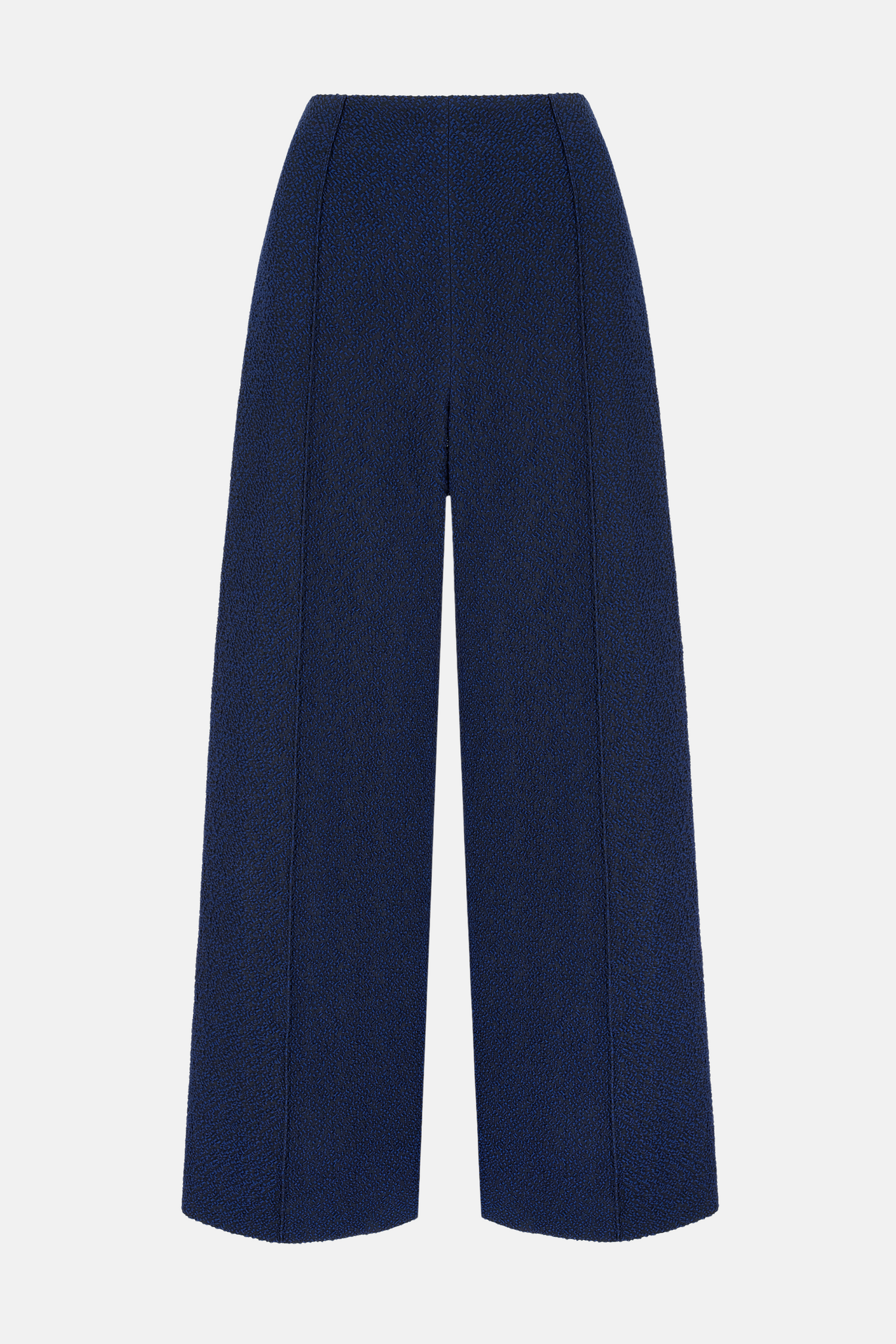 Daffy Trousers In Dark Navy Cotton Boucle | Emilia Wickstead