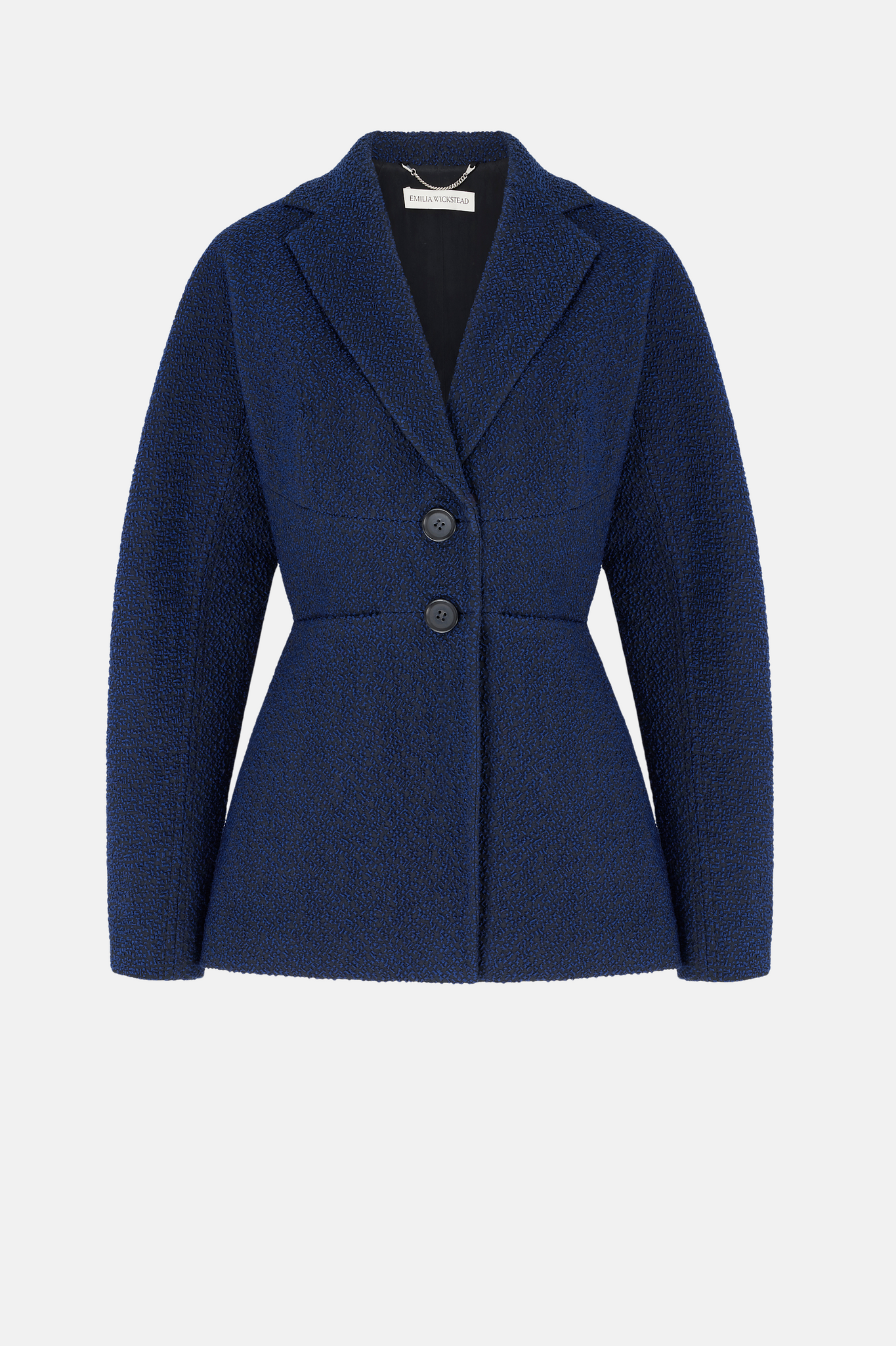 Cezanne Jacket In Dark Navy Cotton Boucle | Emilia Wickstead