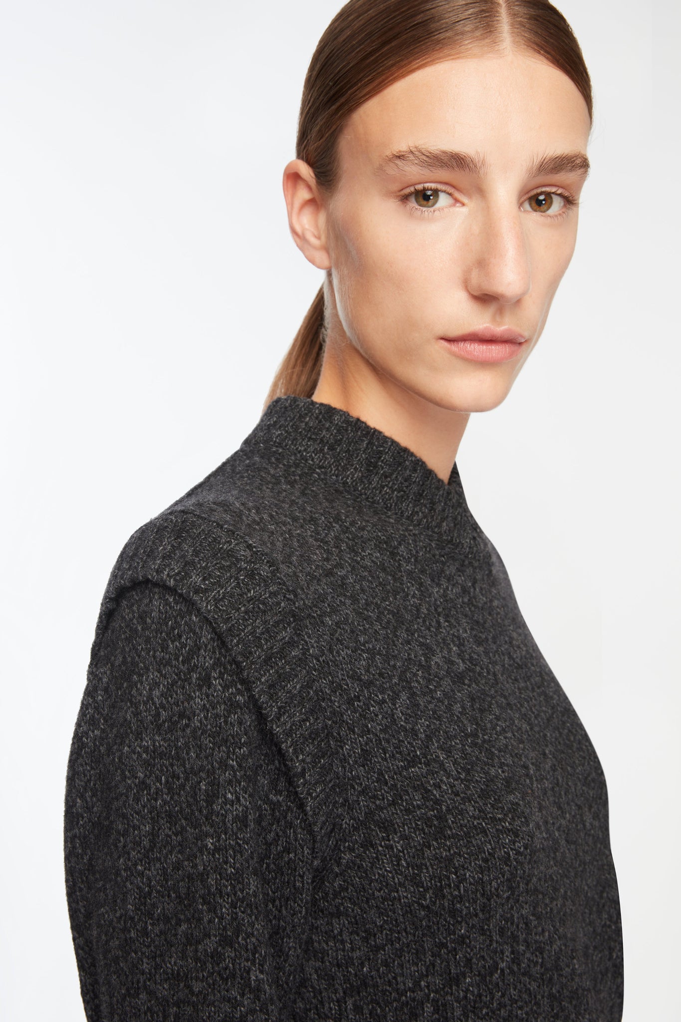 Kit Knit In Dark Grey Mouline Melange