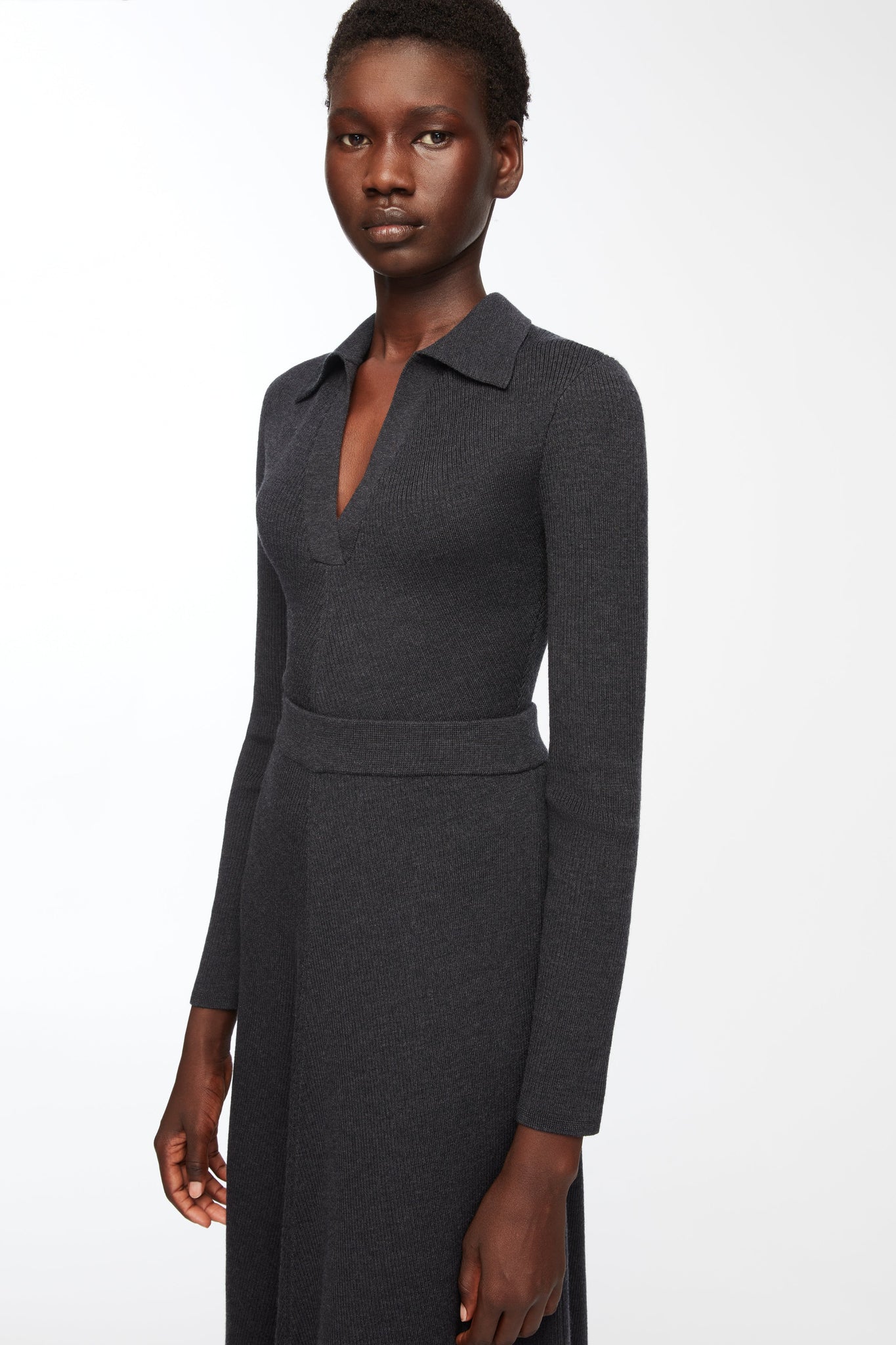 Austin Knit In Charcoal Grey Cashfeel