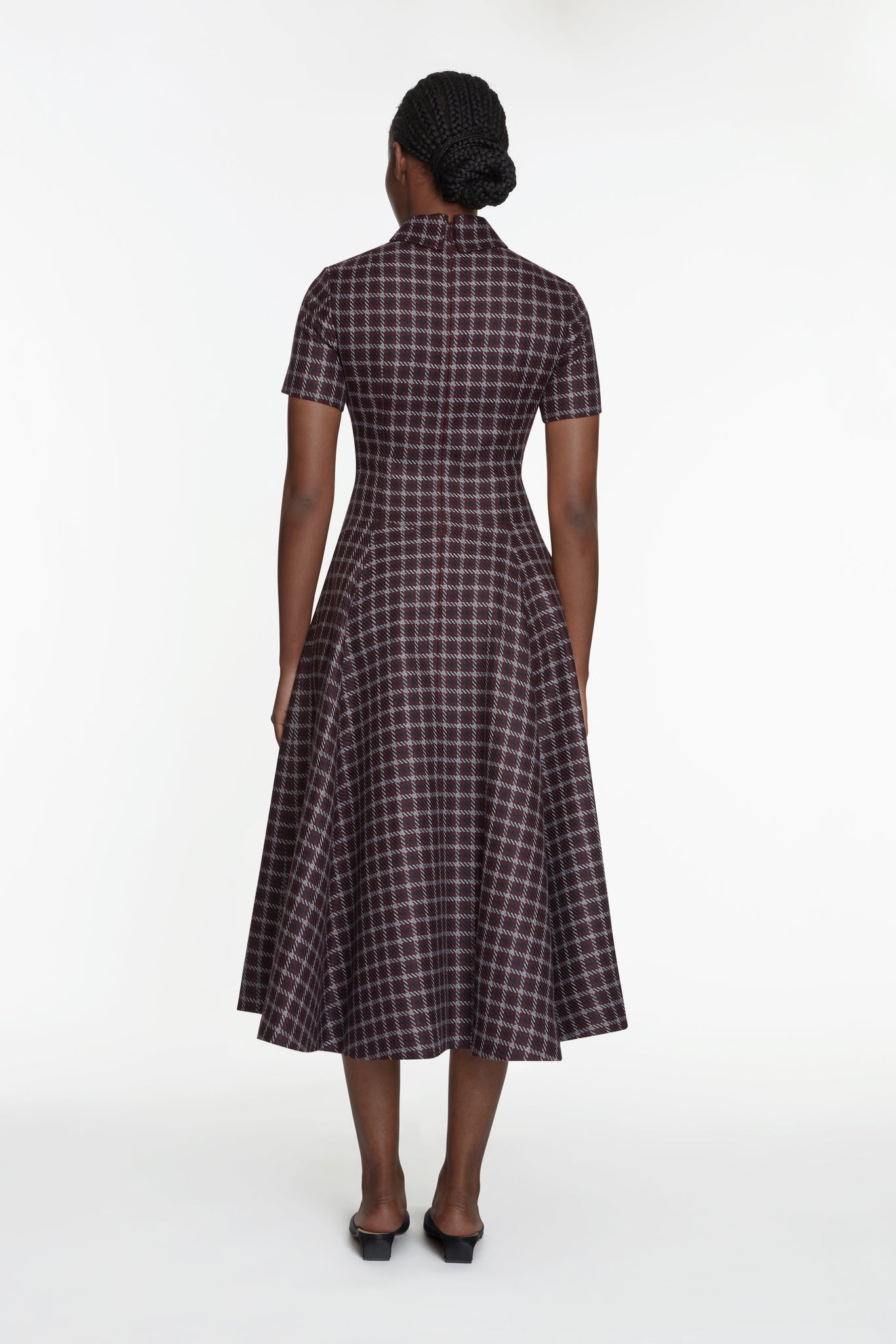 Jody Dress in Red and Black Houndstooth