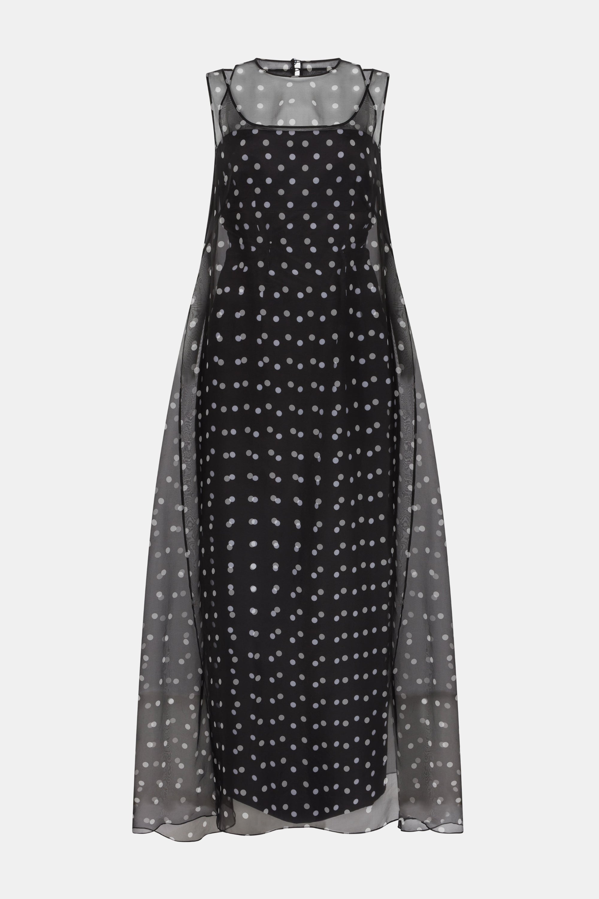 Selina Dress In Polka Dot Tafetta And Organza