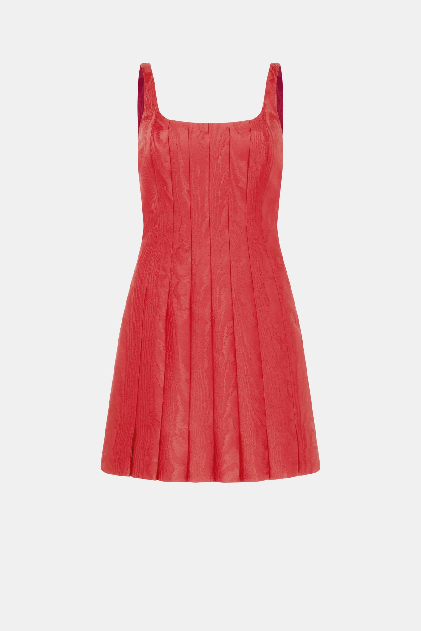 Sascha Dress In Red Moire Mikado