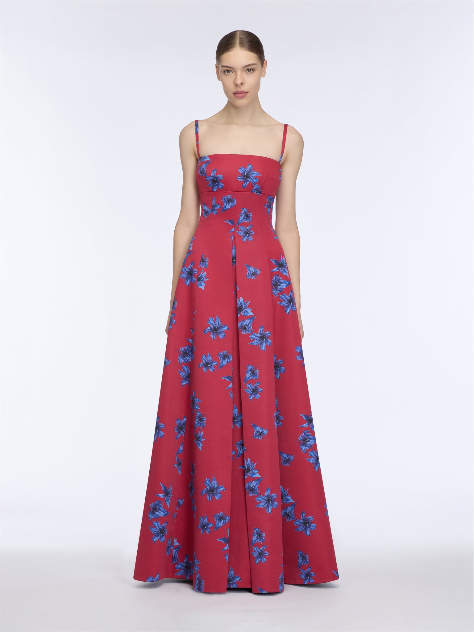 strapless open back dress Prom Frocks 9810 Red Slipper Satin Prom Dress – Dotique main image 0