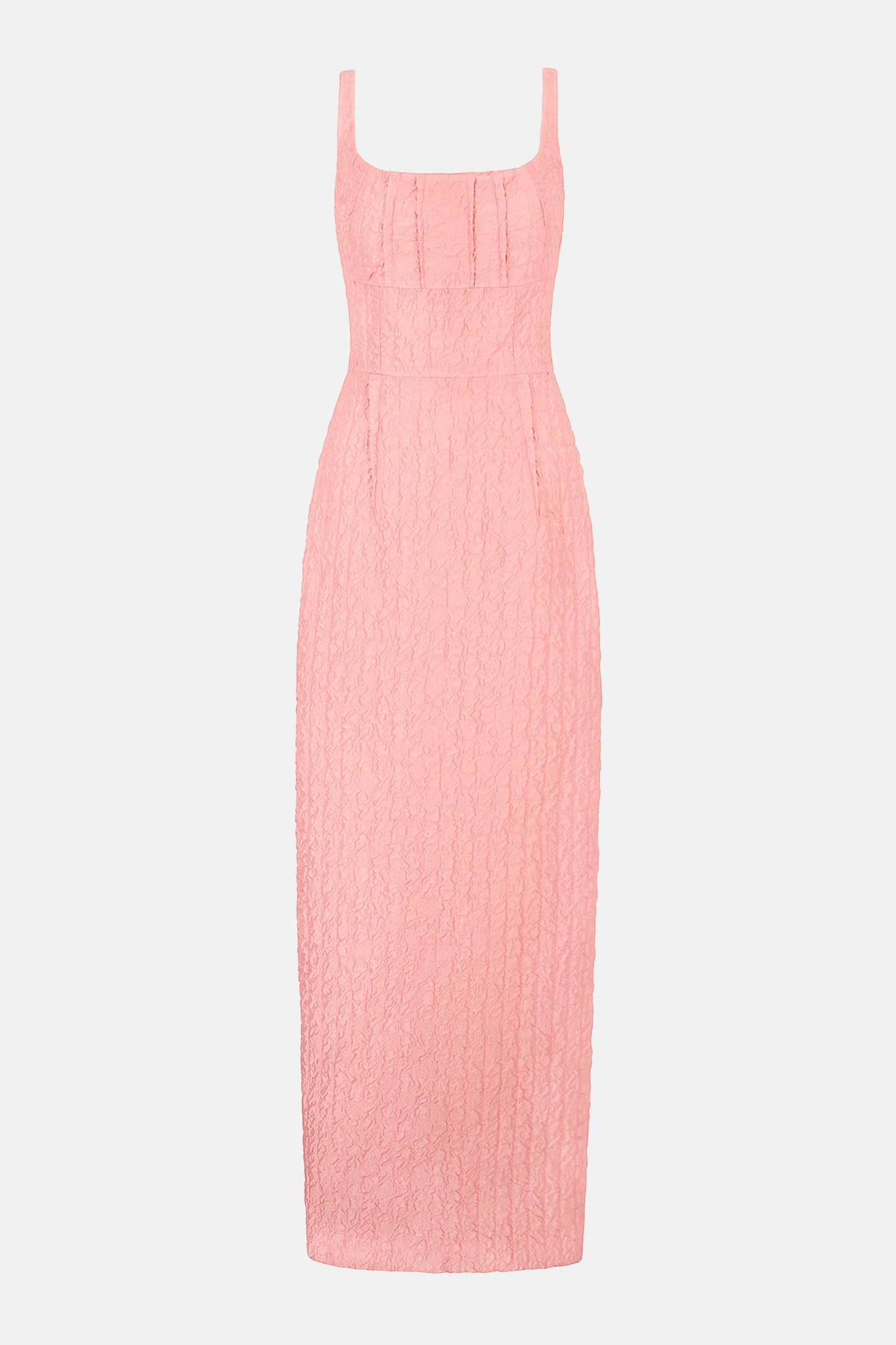 Sharon Dress In Matte Pink Seersucker | Emilia Wickstead