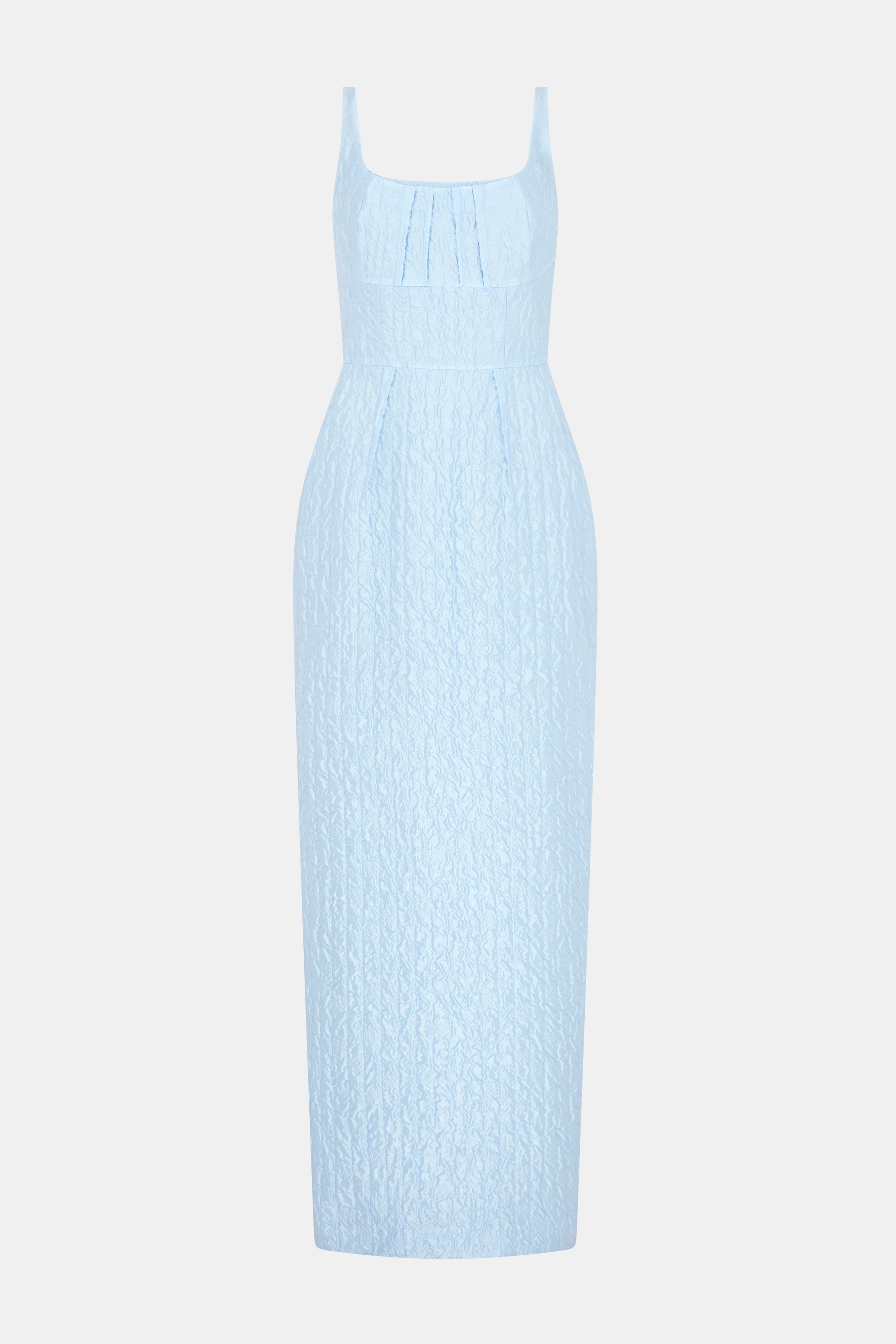 Sharon Dress Blue Seersucker