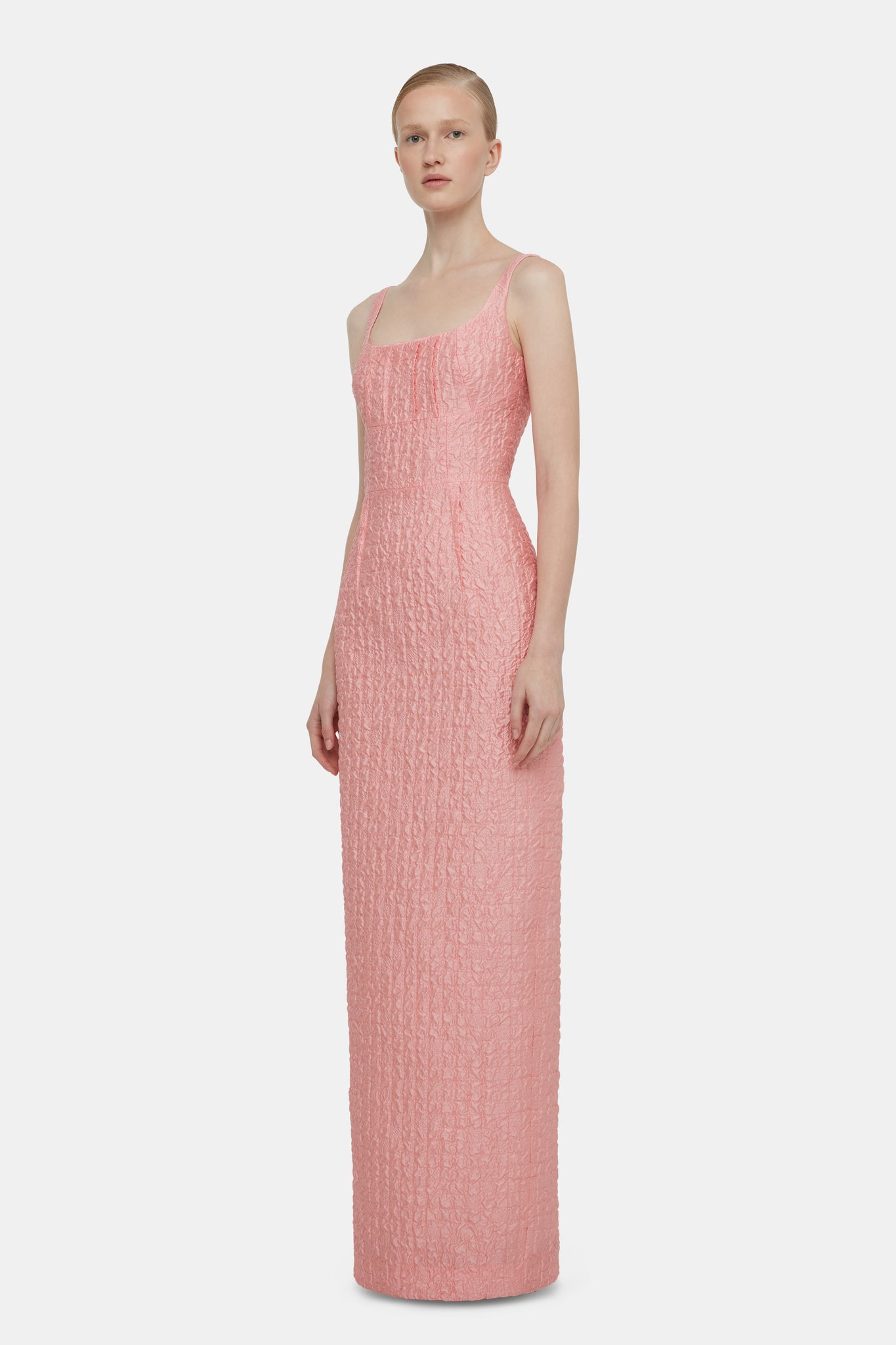 emilia wickstead pink dress Switzy crpe midi dress in pink - Emilia Wickstead