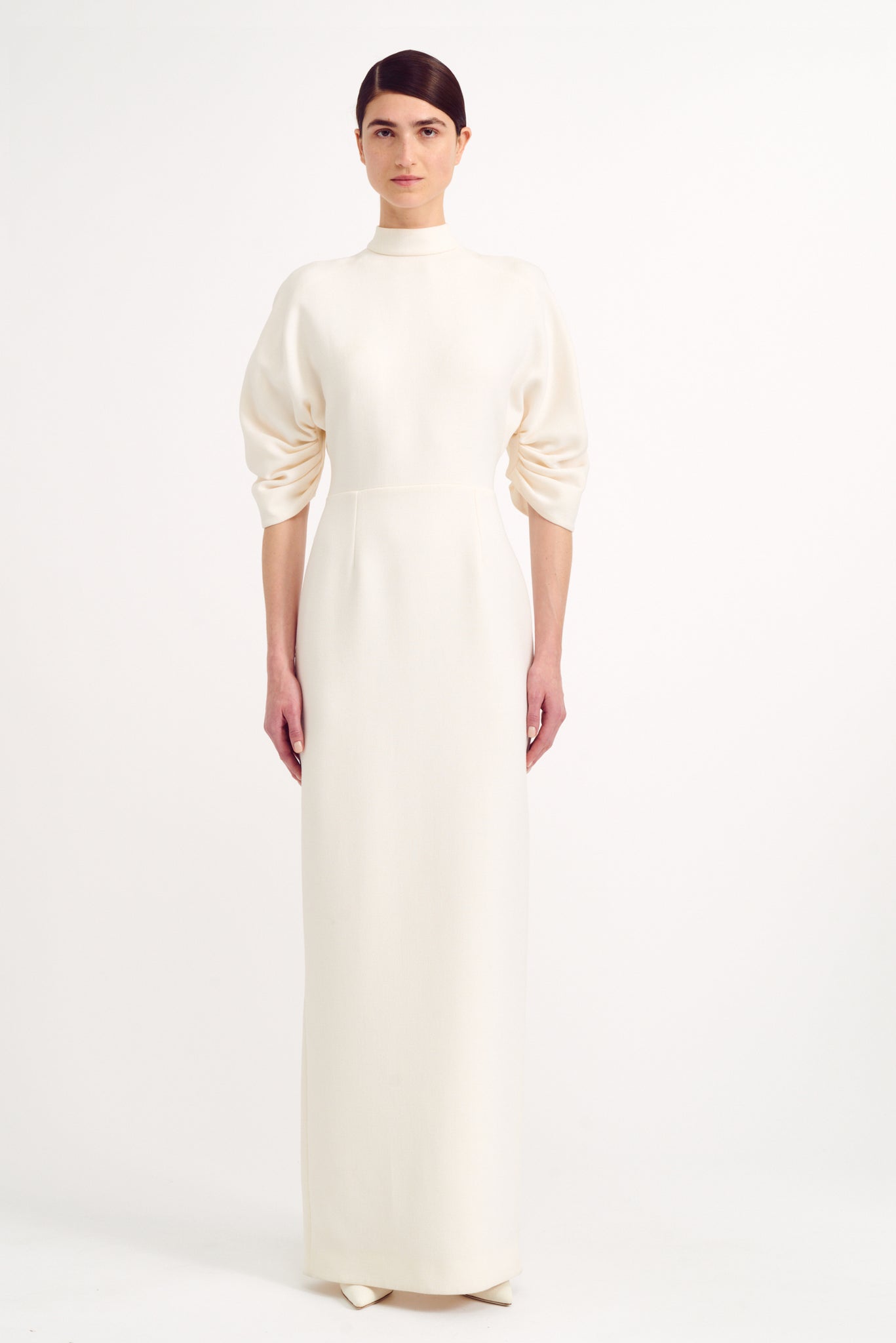 Sharonella Bridal Dress in Ivory Double Wool Crepe | Emilia Wickstead