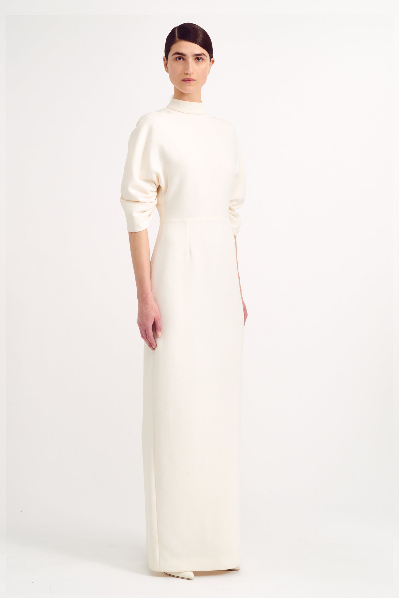 Sharonella Bridal Dress in Ivory Double Wool Crepe | Emilia Wickstead