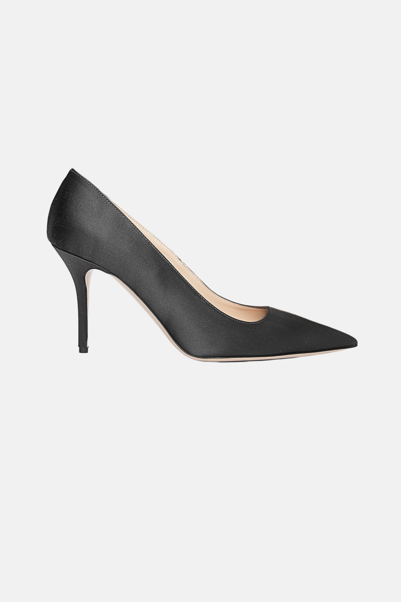 Sophia Heel In Black Satin | Emilia Wickstead