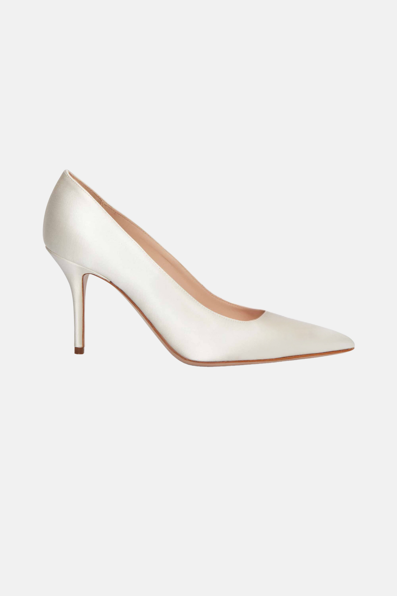 Sophia Shoe In Ivory Satin | Emilia Wickstead