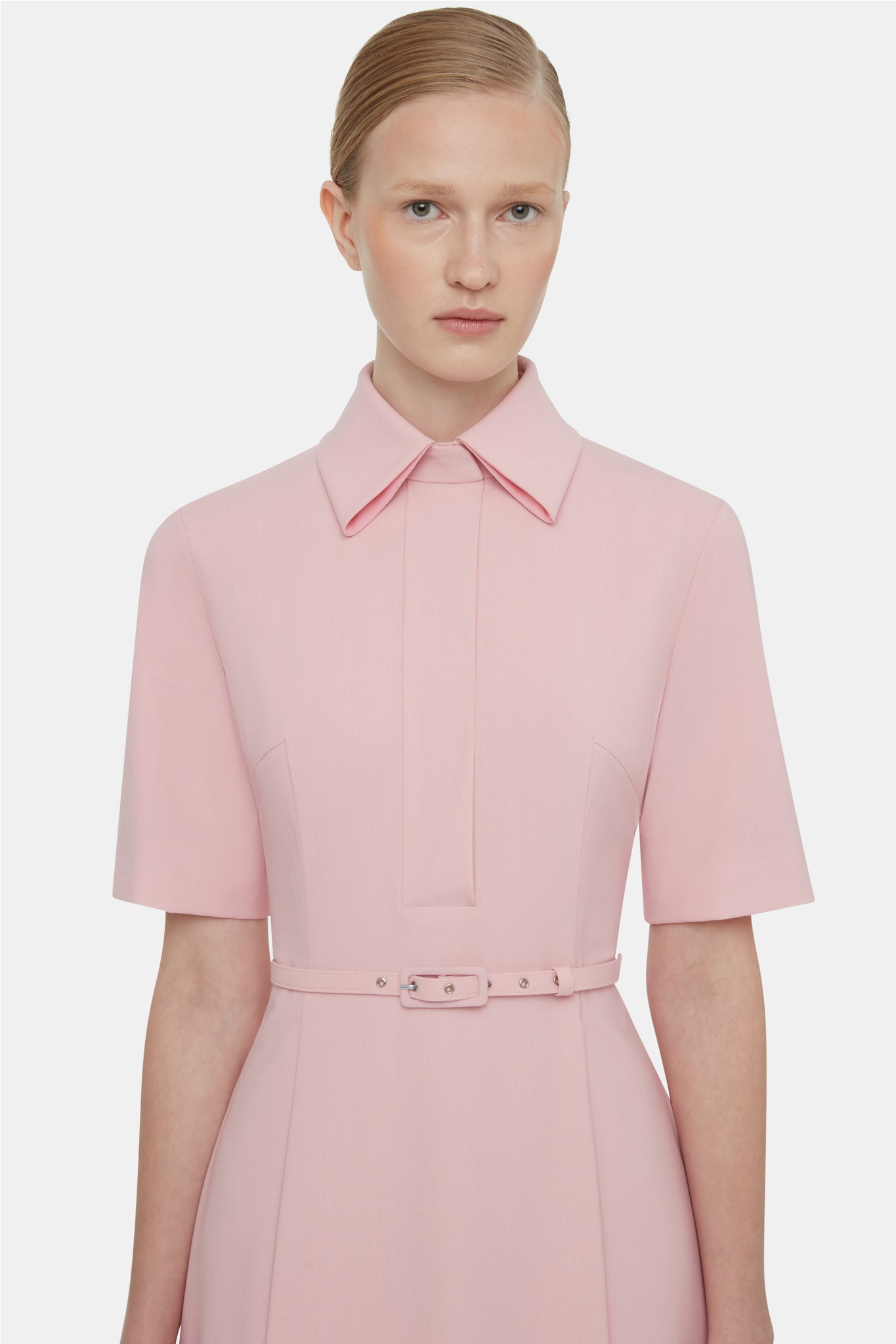 Iwona Dress In Pink Summer Wool