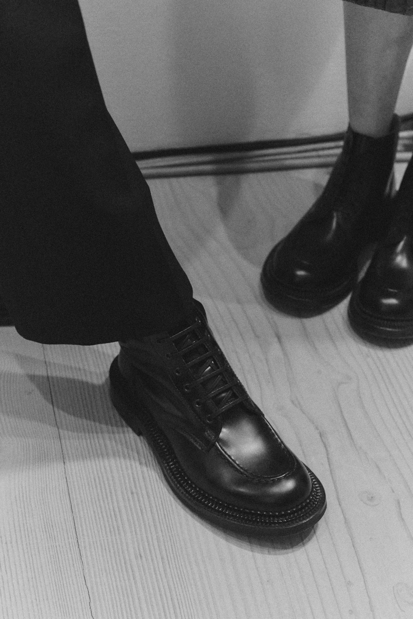 Grenson X Emilia Wickstead Valdine Shoe In Brown Gloss Leather