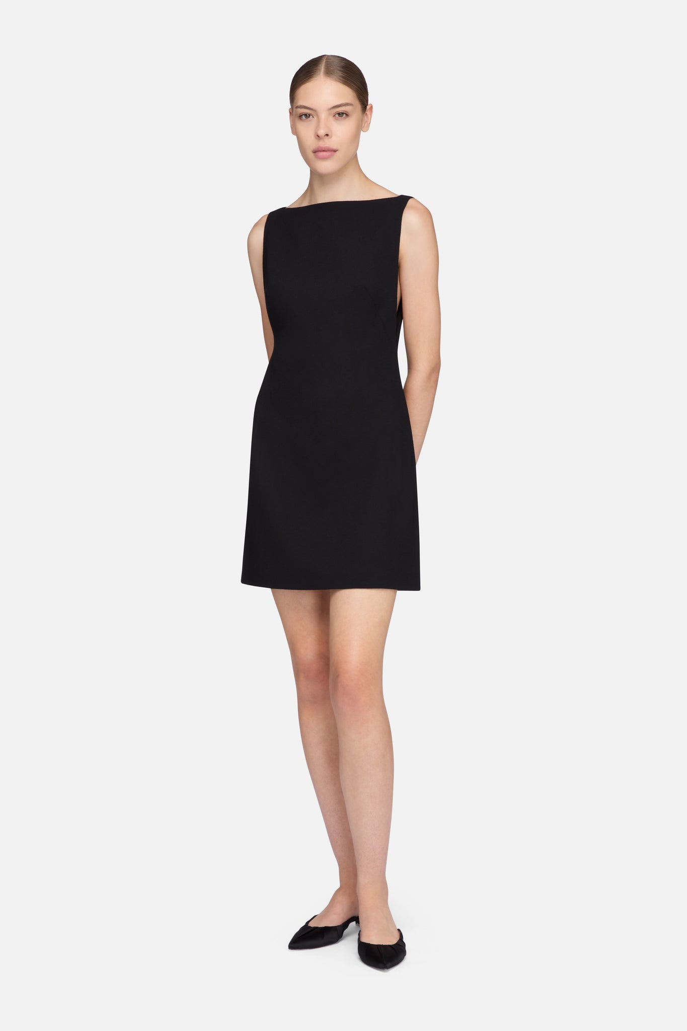 Wichita Dress in Black Single Wool Crepe– Emilia Wickstead