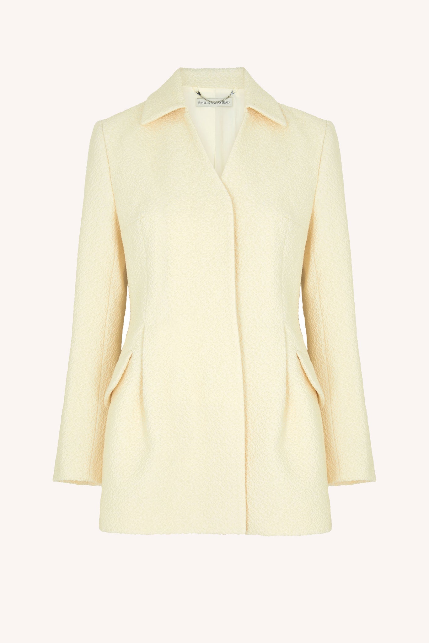 Aideen Ivory Cotton Boucle Jacket