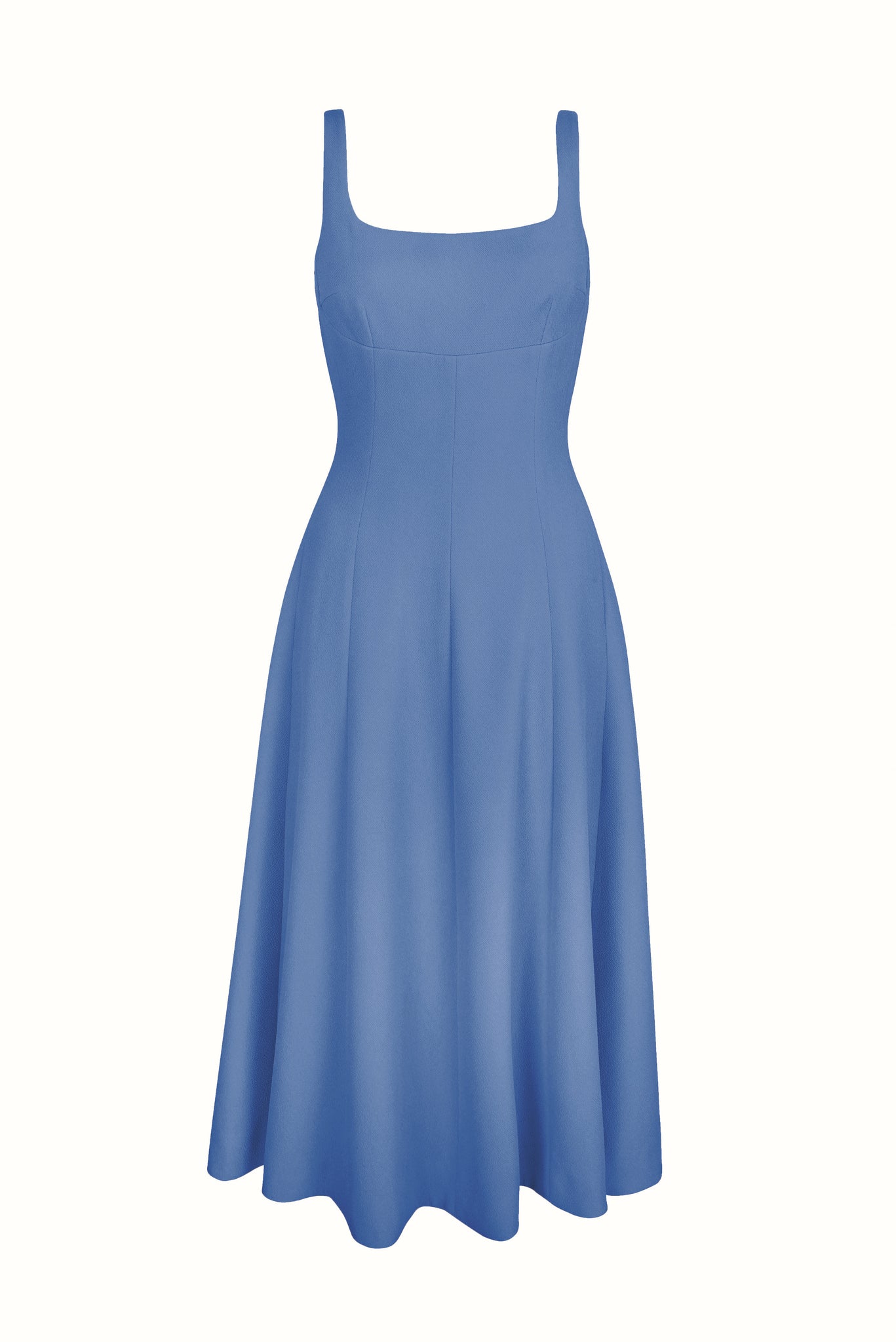 Asia Dress In Indigo Blue Double Crepe | Emilia Wickstead