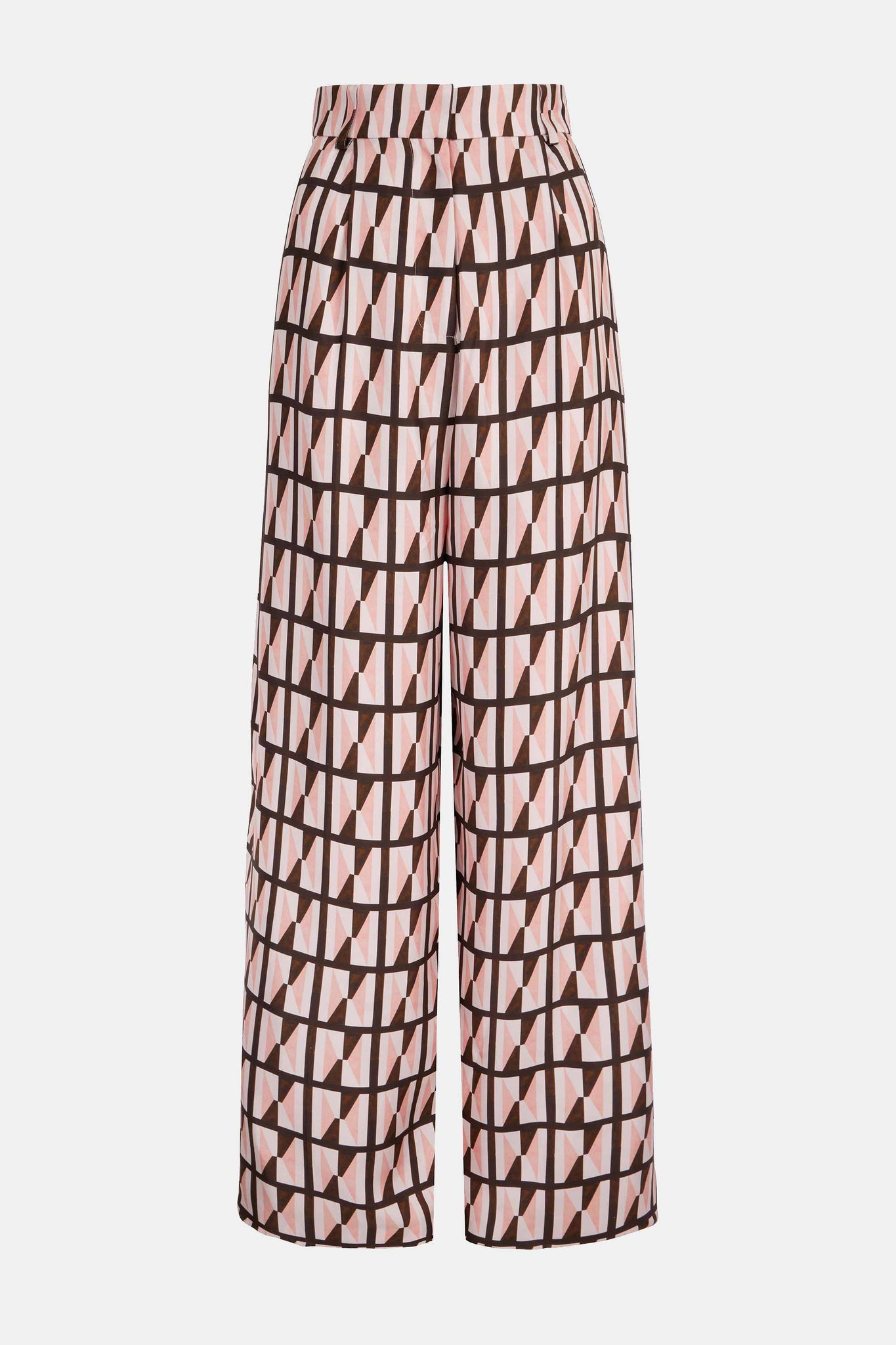 Audrey Trousers In Geometric Silk Twill | Emilia Wickstead