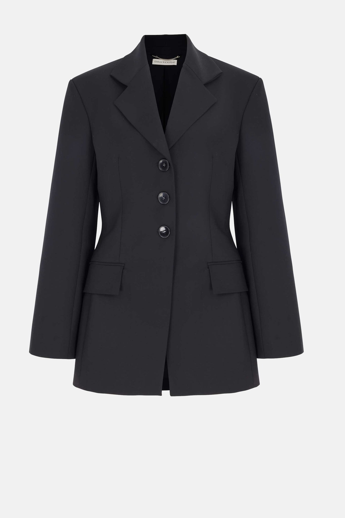 Bayamo Jacket In Black Summer Wool. -Emilia Wickstead