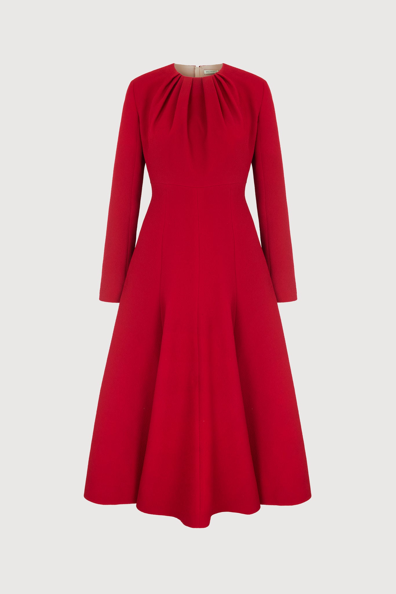 Belgium Dress in Red Double Crepe