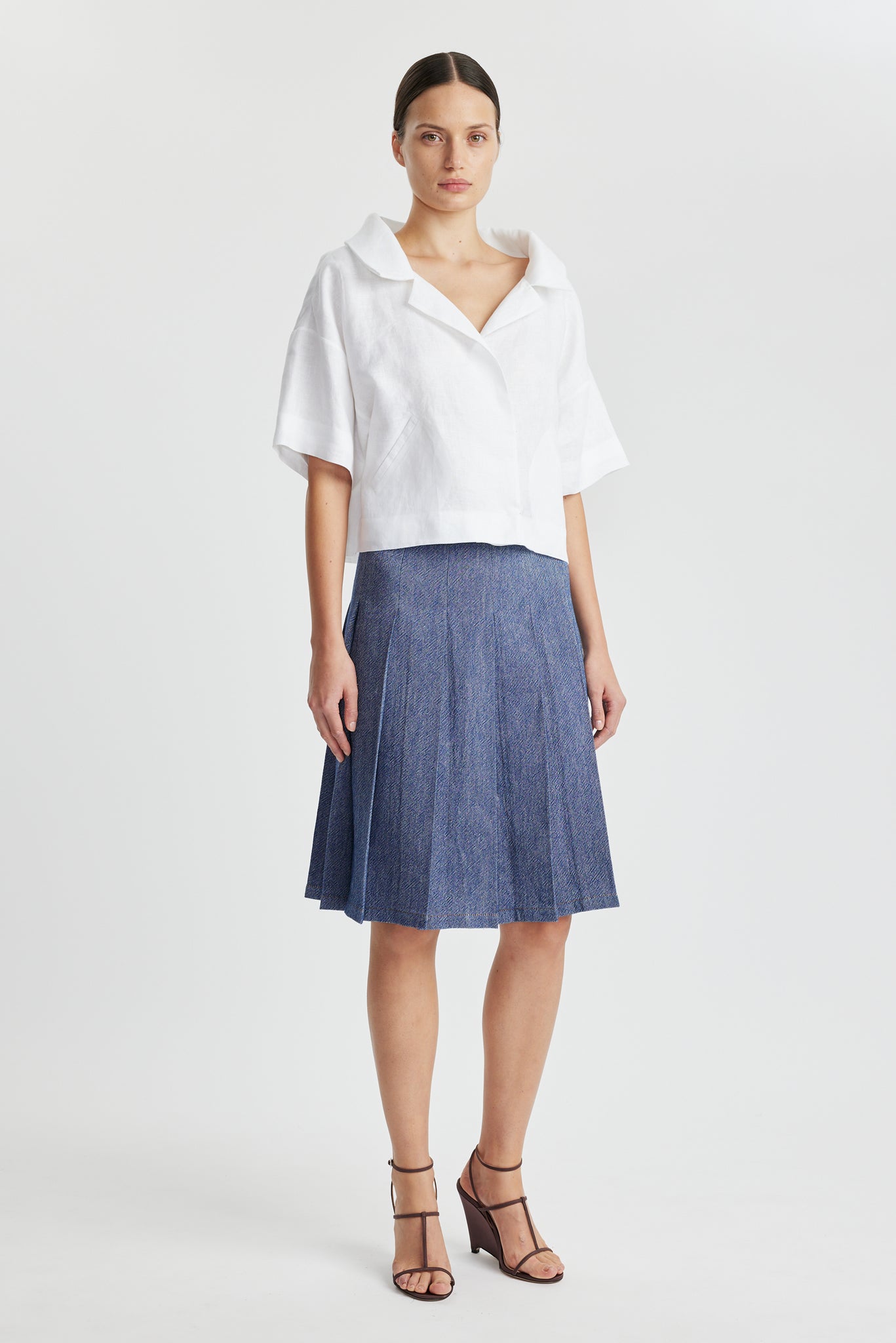 Beryl Skirt in Indigo Cotton Denim