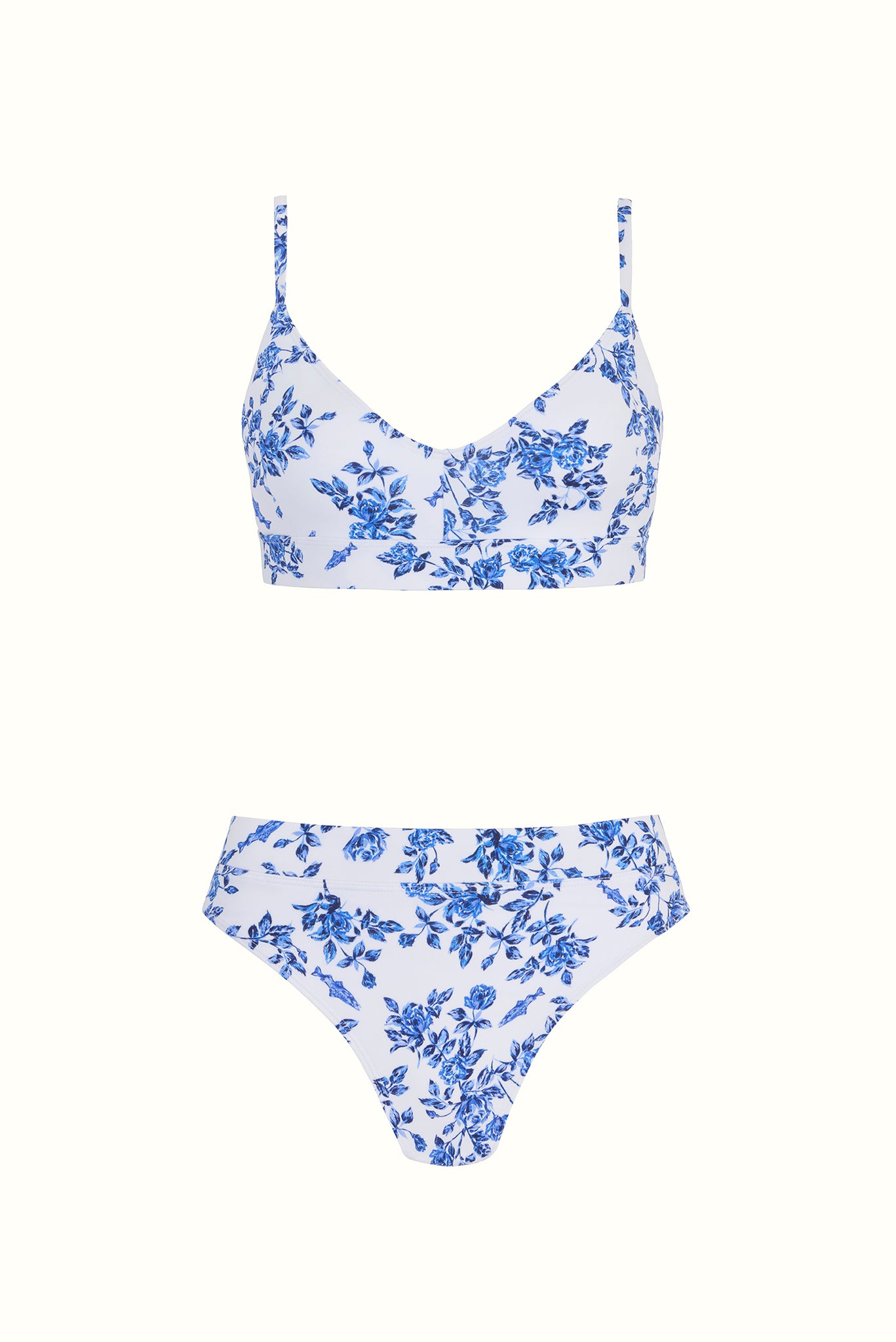 Dielle Blue Vintage Rose Print Bikini | Emilia Wickstead X Passalacqua