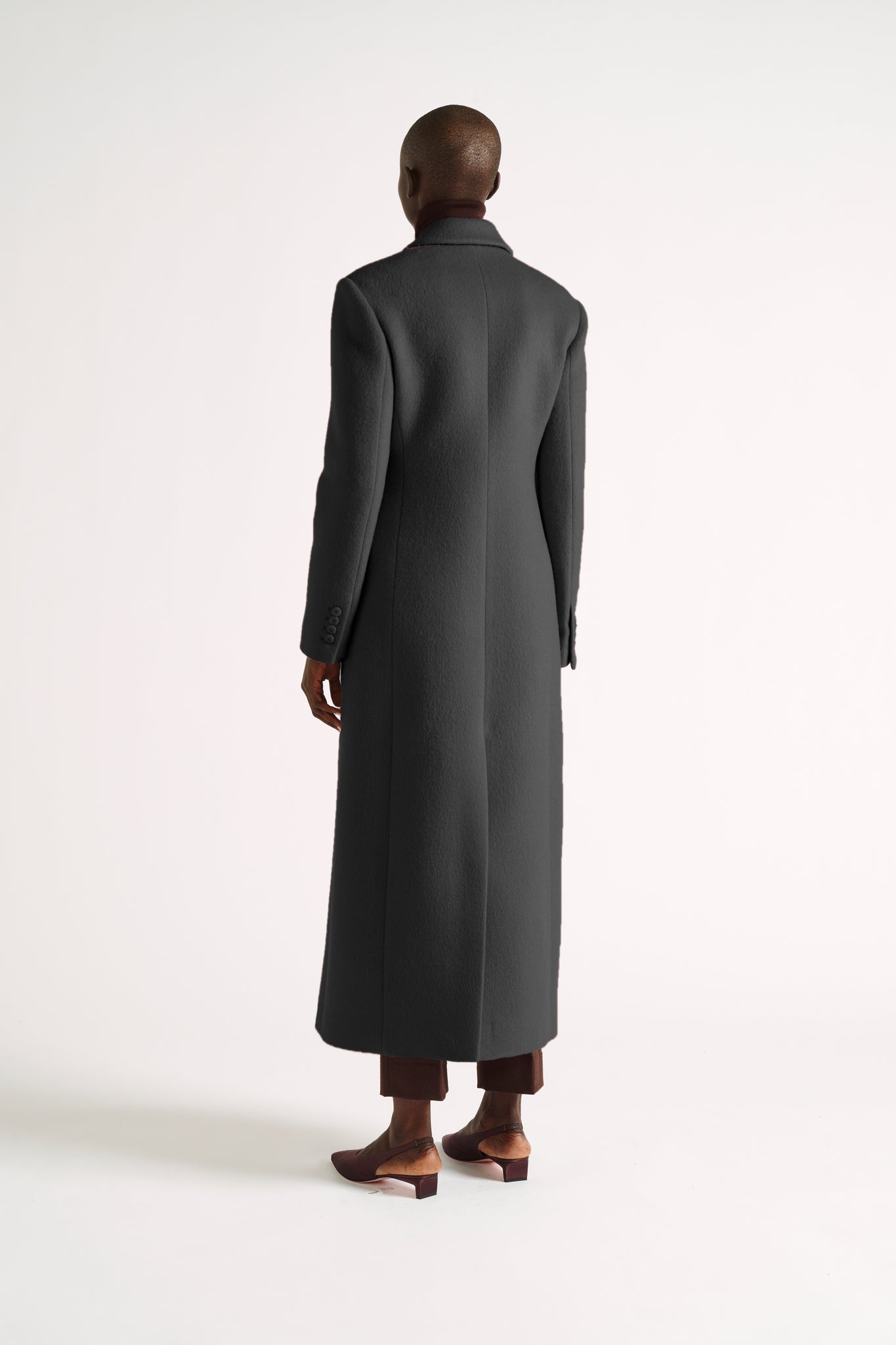 Kelin Coat in Black Brushed Mohair